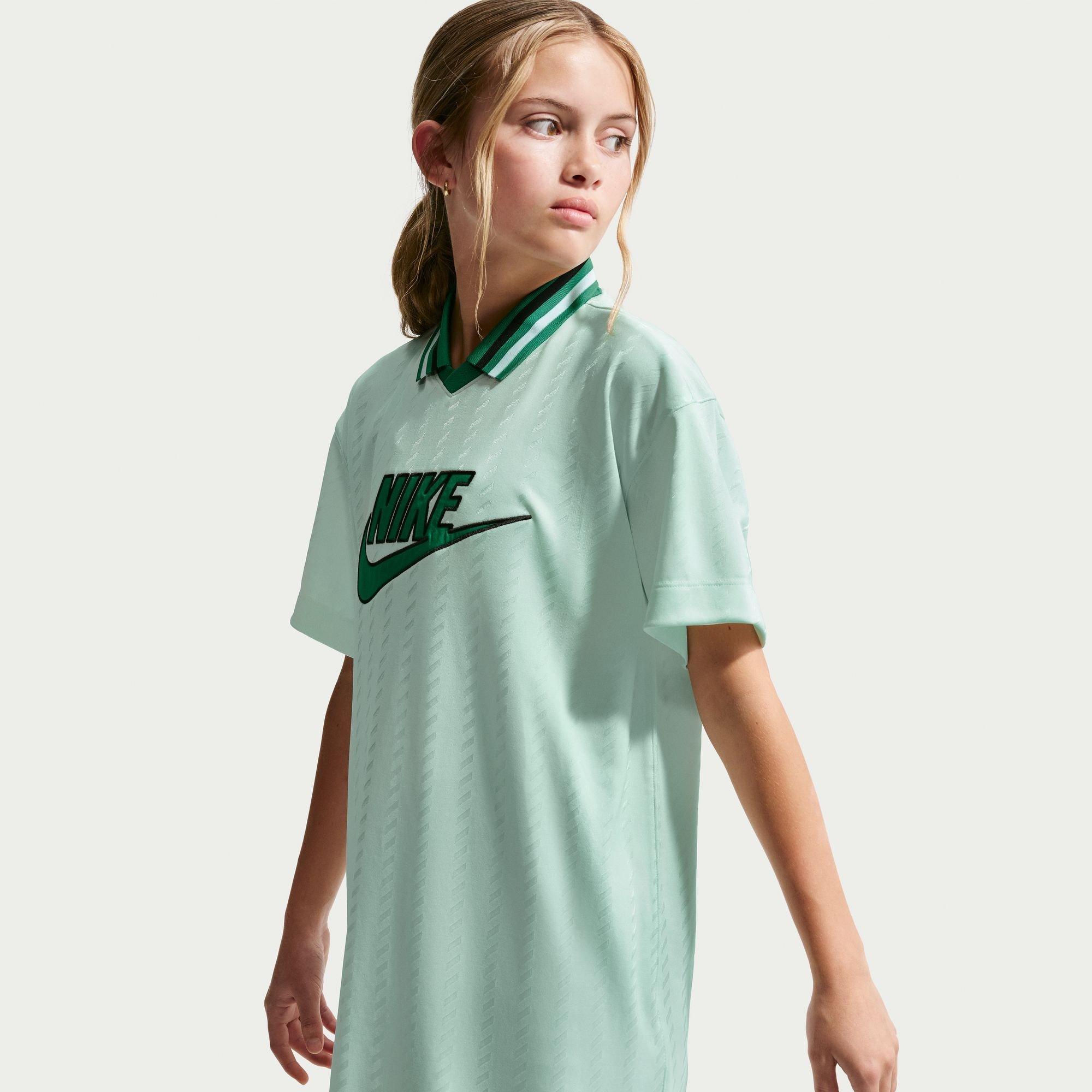 Green/Malchite - Nike - Kids' Jersey T-Shirt Dress - 1