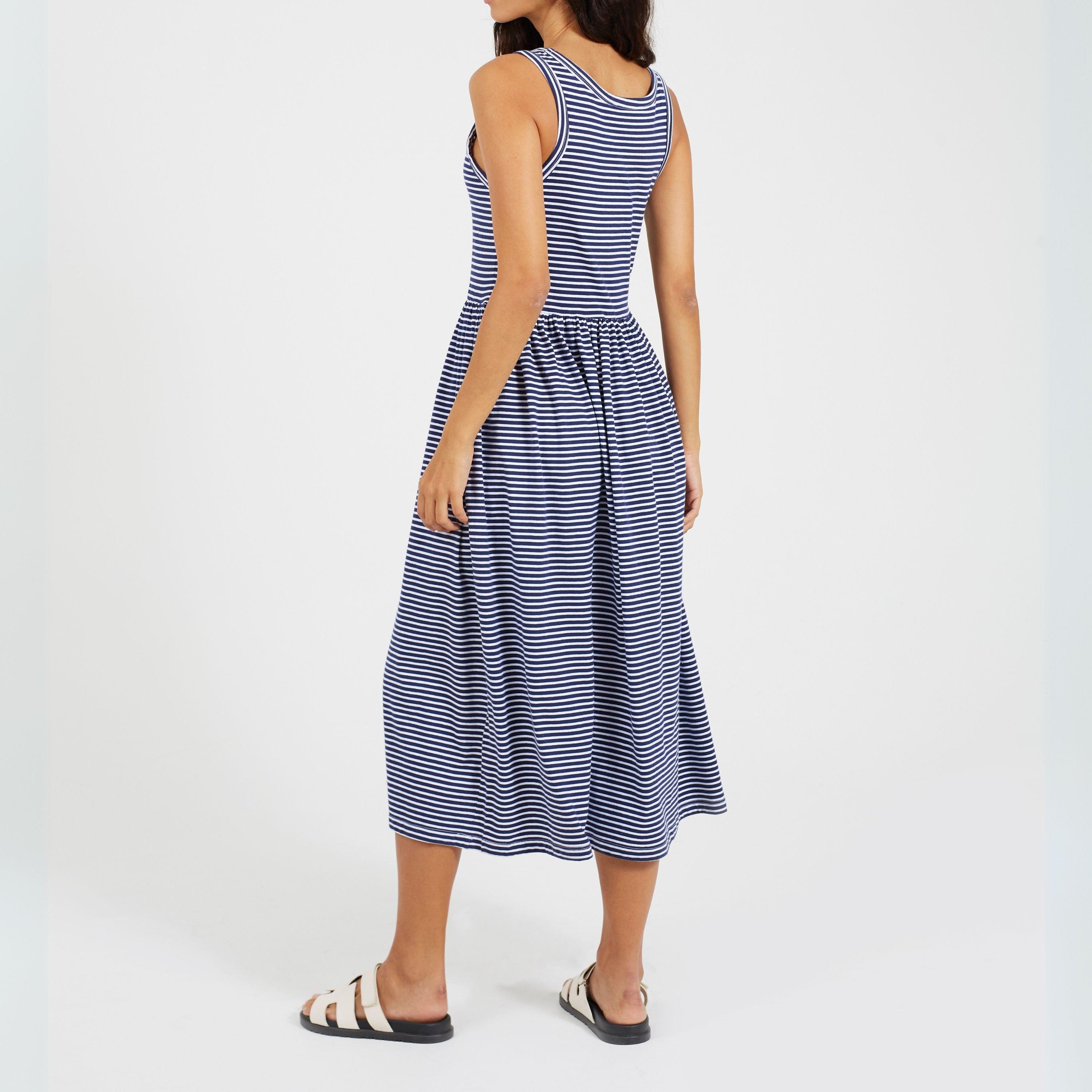 Marine/Blanc - Brave Soul - Midi Dress Ld99 - 2