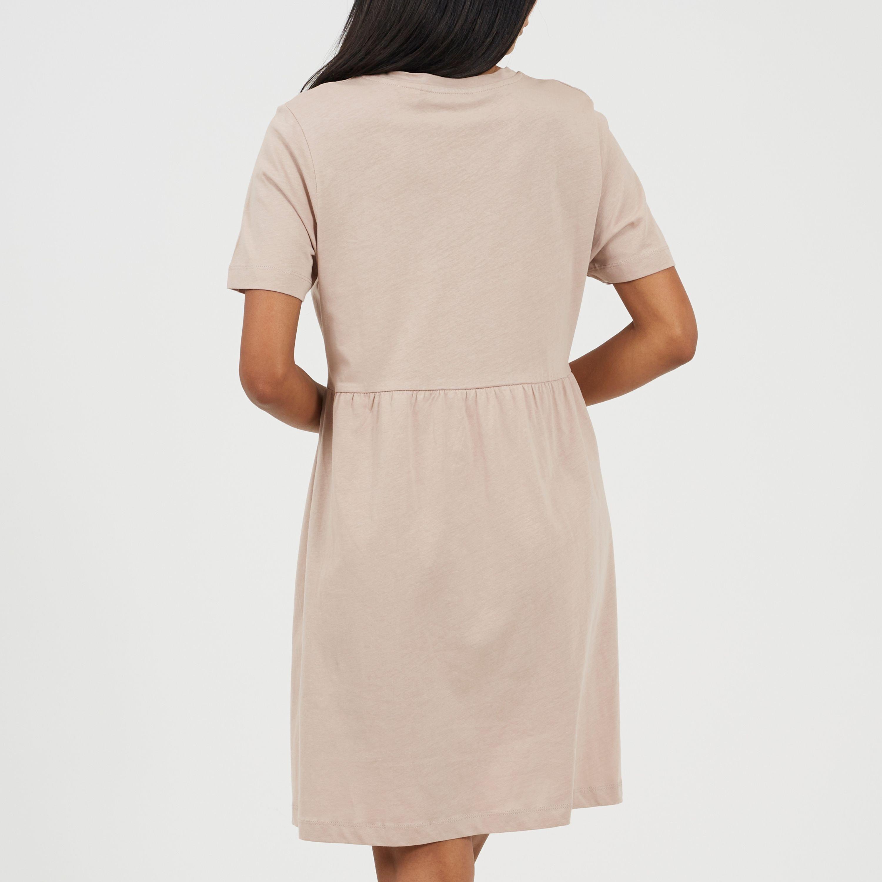 Mushroom - Brave Soul - Womens Jersey Smock Dress - 2