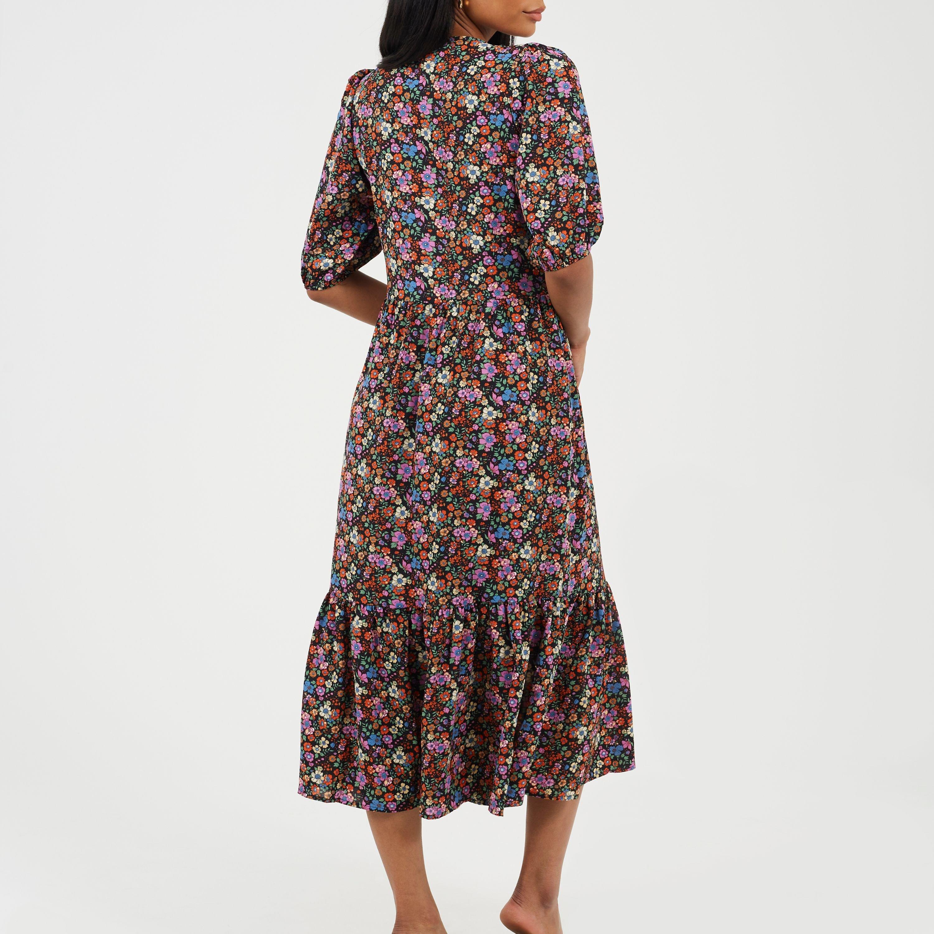 Black Combo - Brave Soul - V-Neck Dress Ld99 - 2