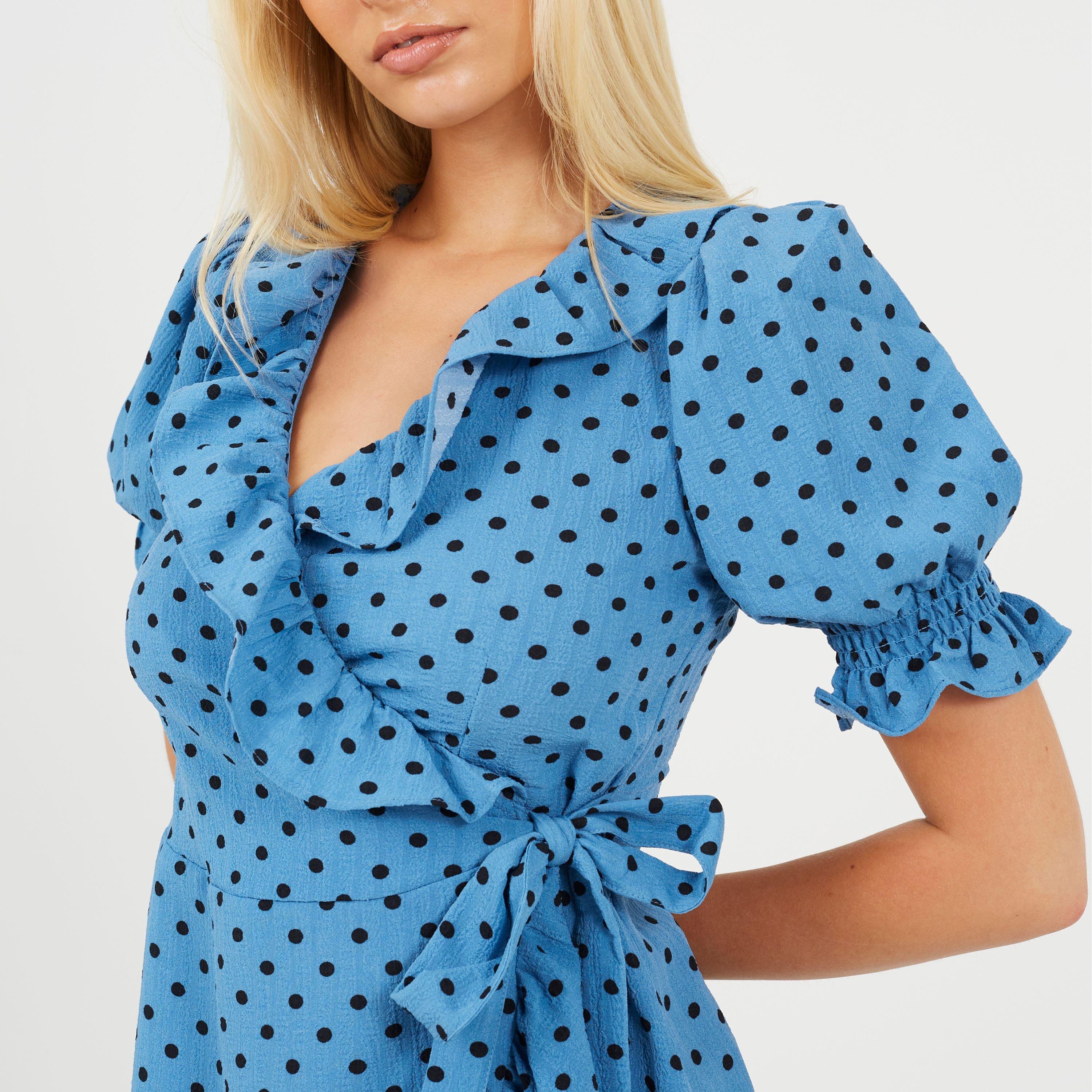 Blue/Black - Brave Soul - Wrap Dress Ld99 - 3