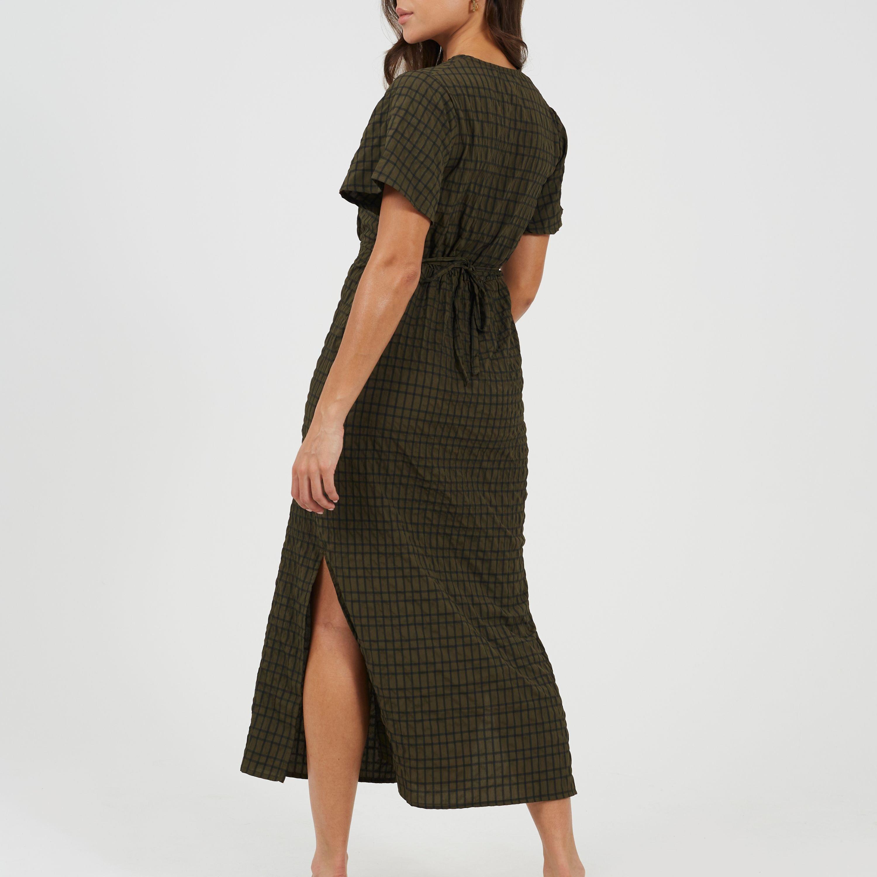 Khaki/Black - Brave Soul - Tie Back Drs Ld99 - 2