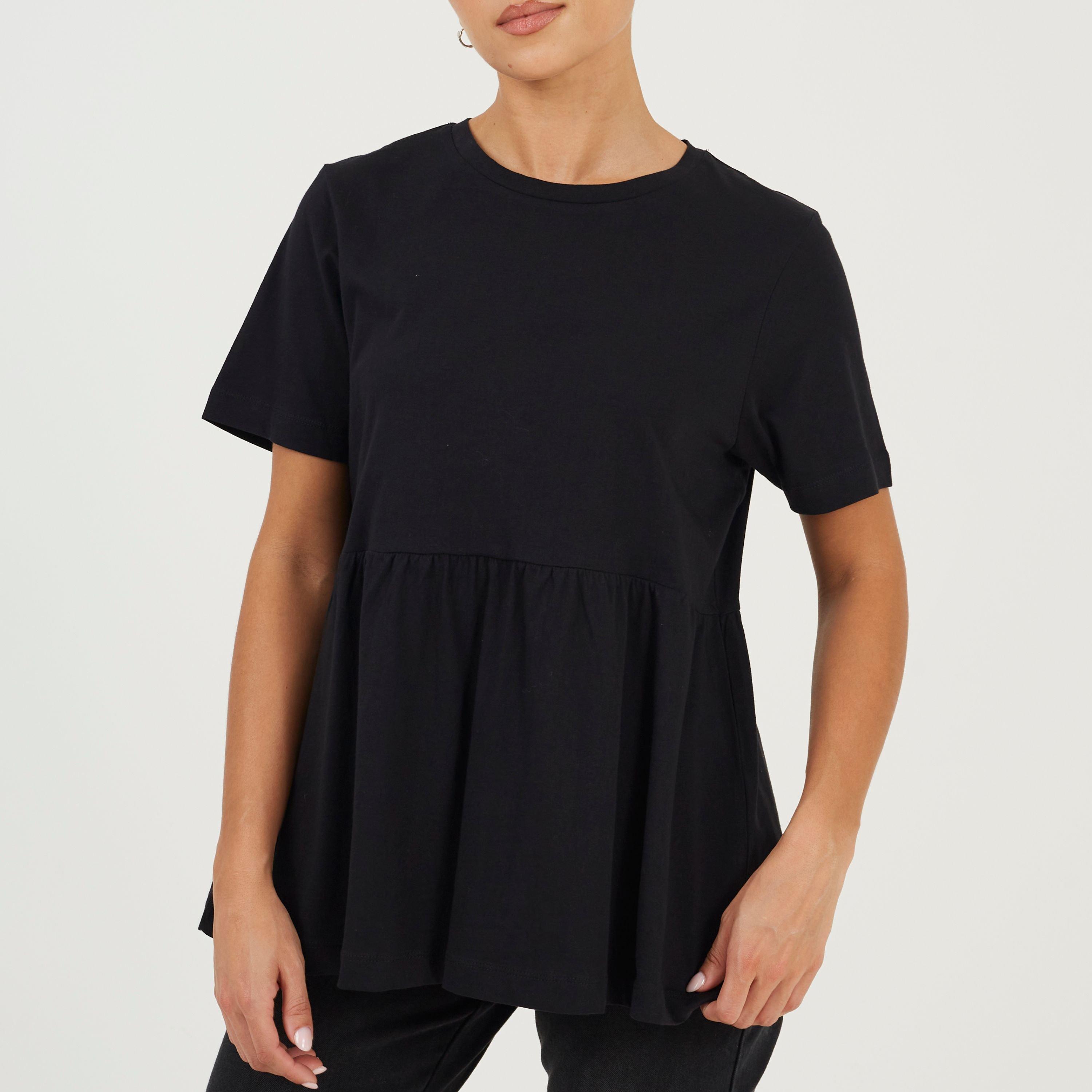 Black - Brave Soul - Womens Jersey Smock T-Shirt - 1