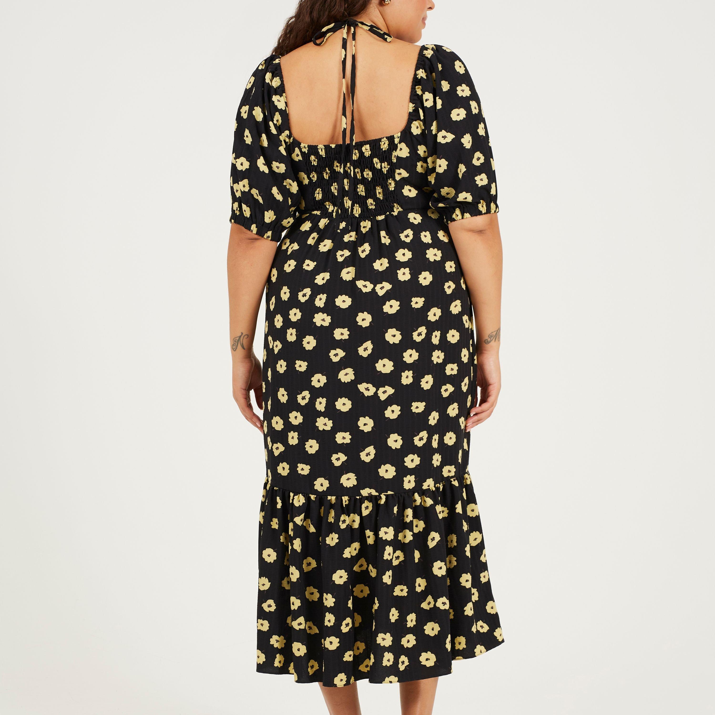 Black/Yellow - Brave Soul - Curve Dress Ld99 - 2