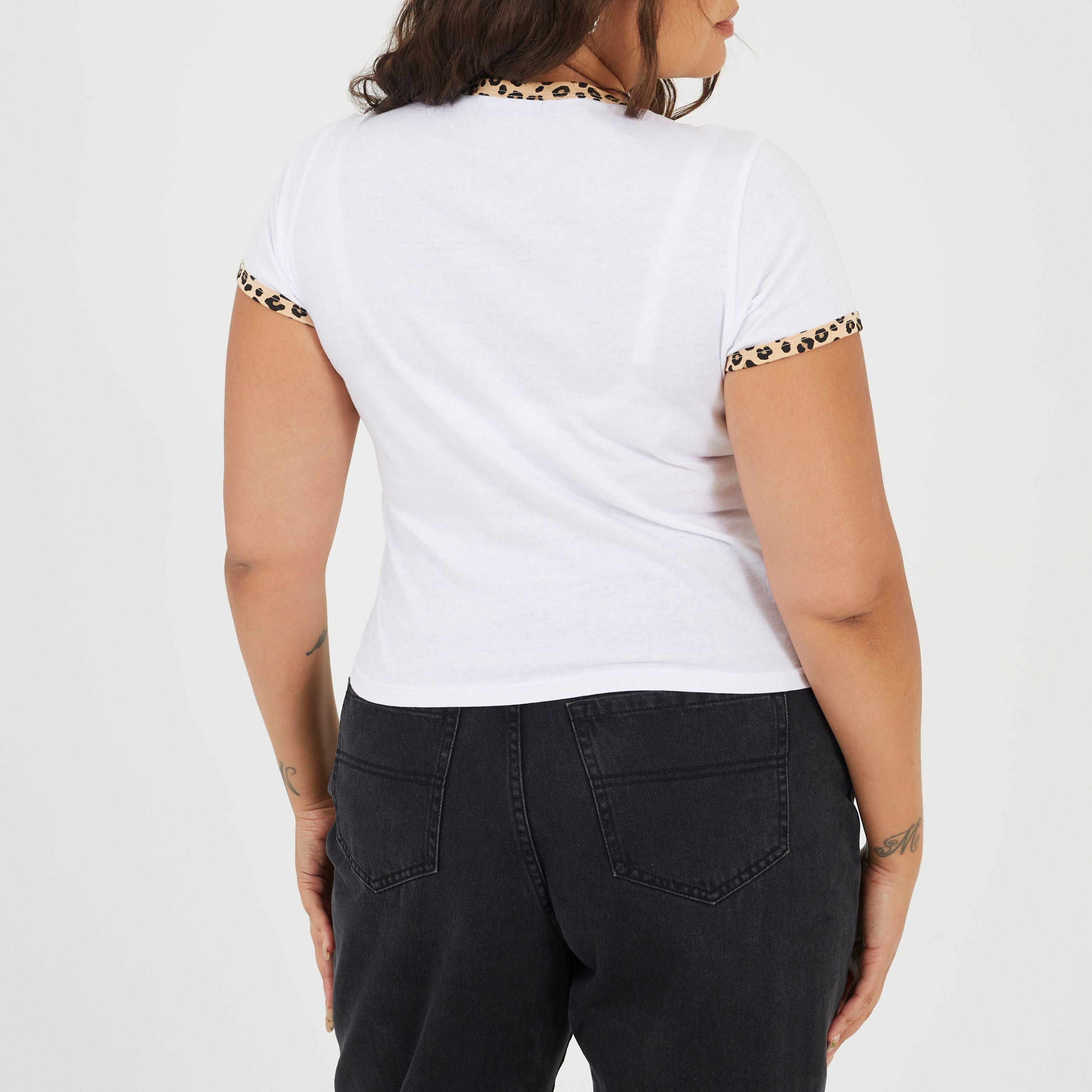 Hvid/Leopard - Brave Soul - Ps Ss Tee Ld99 - 3