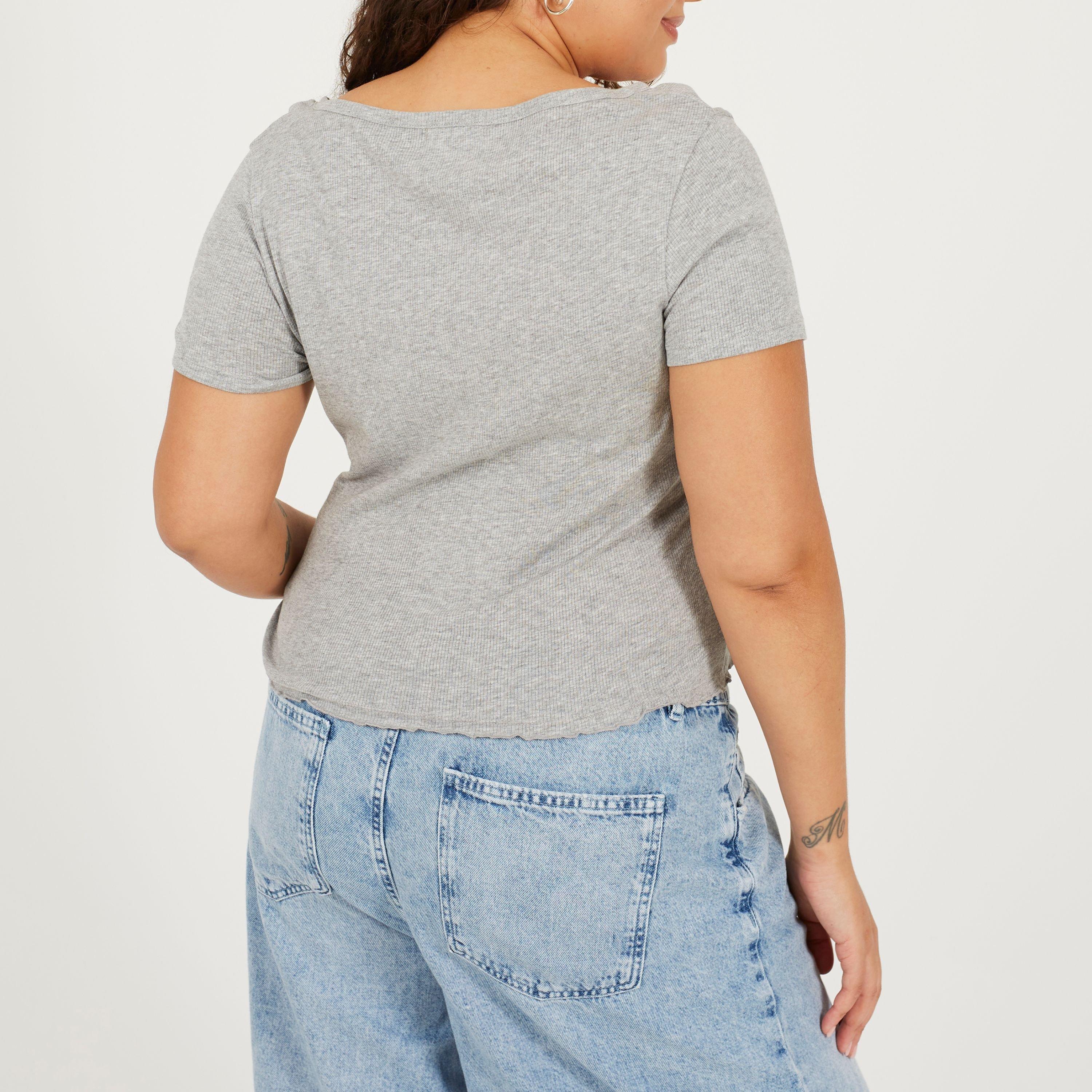 Grey Marl - Brave Soul - Ps SsBtn Tee Ld99 - 2