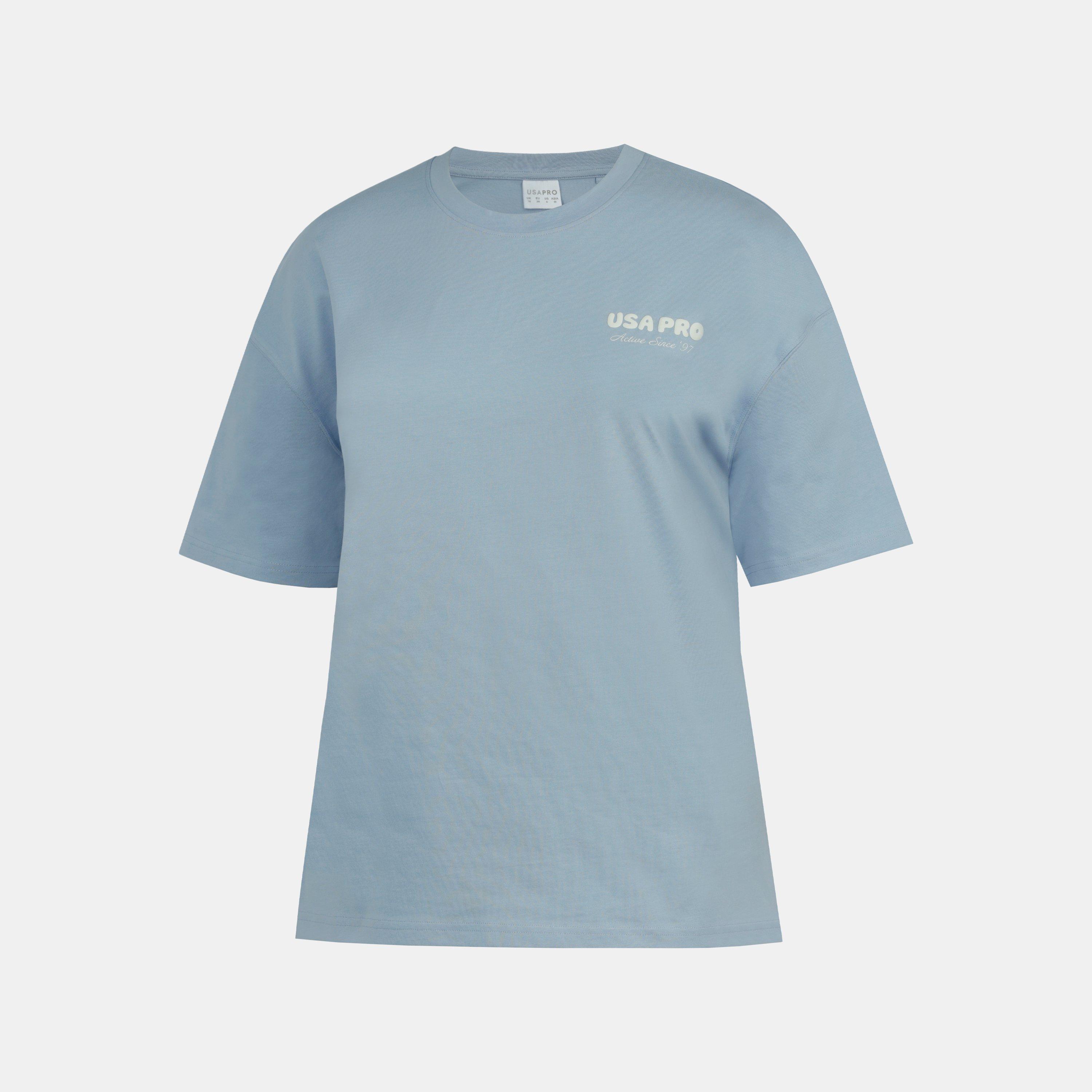 Brunera Blue - USA Pro - Women's Graphic Cotton Short Sleeve Oversized T-Shirt - 2