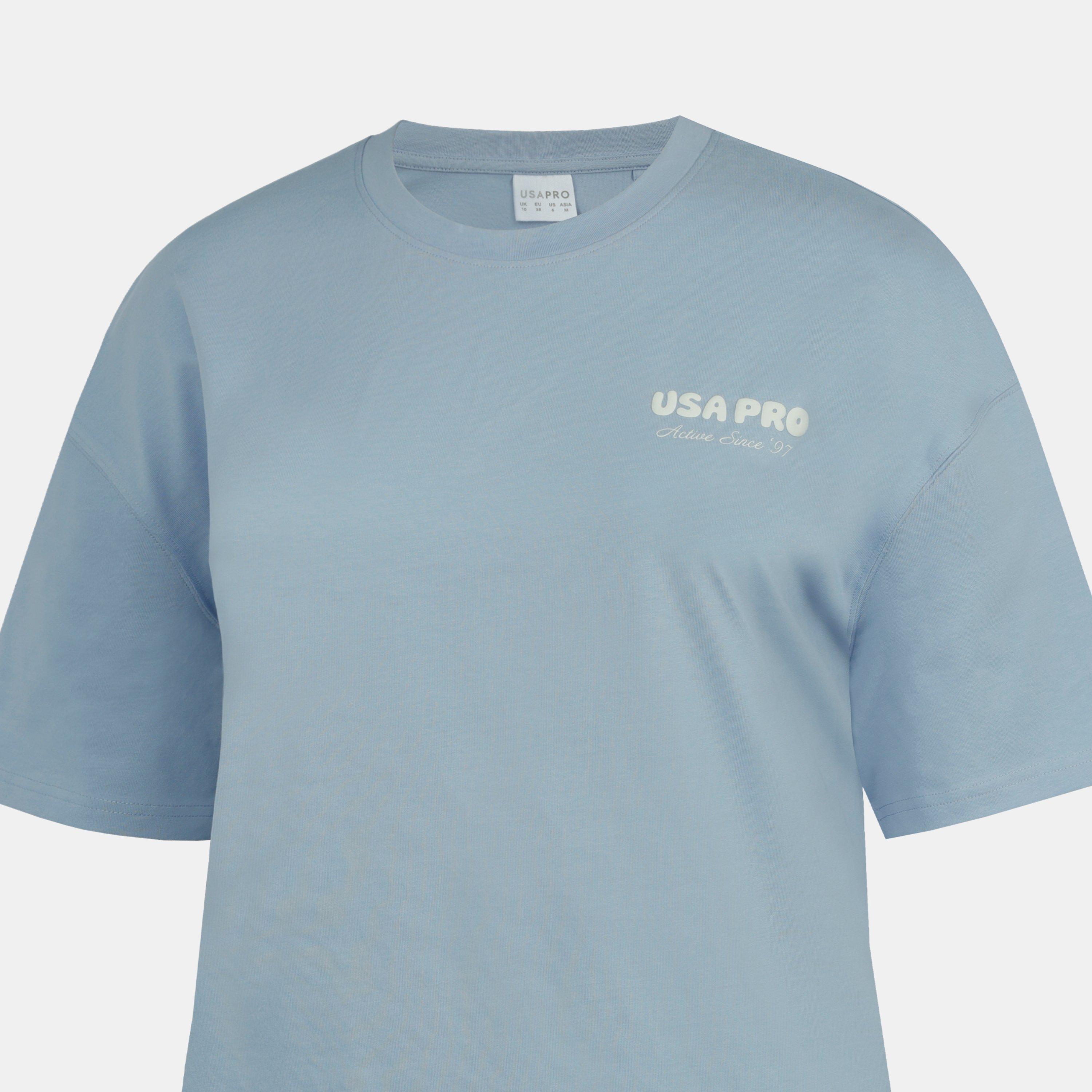 Brunera Blue - USA Pro - Women's Graphic Cotton Short Sleeve Oversized T-Shirt - 5