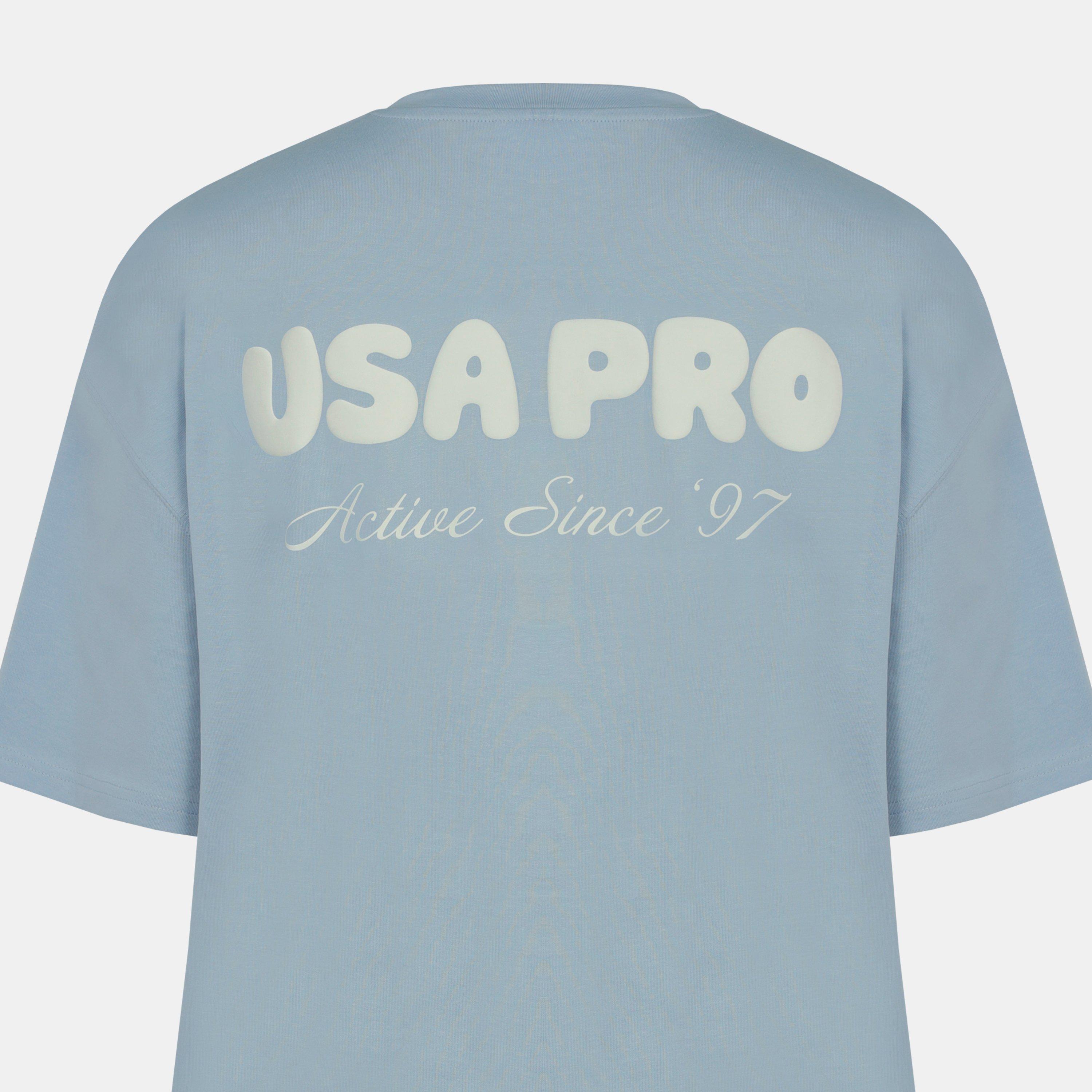 Brunera Blue - USA Pro - Women's Graphic Cotton Short Sleeve Oversized T-Shirt - 6