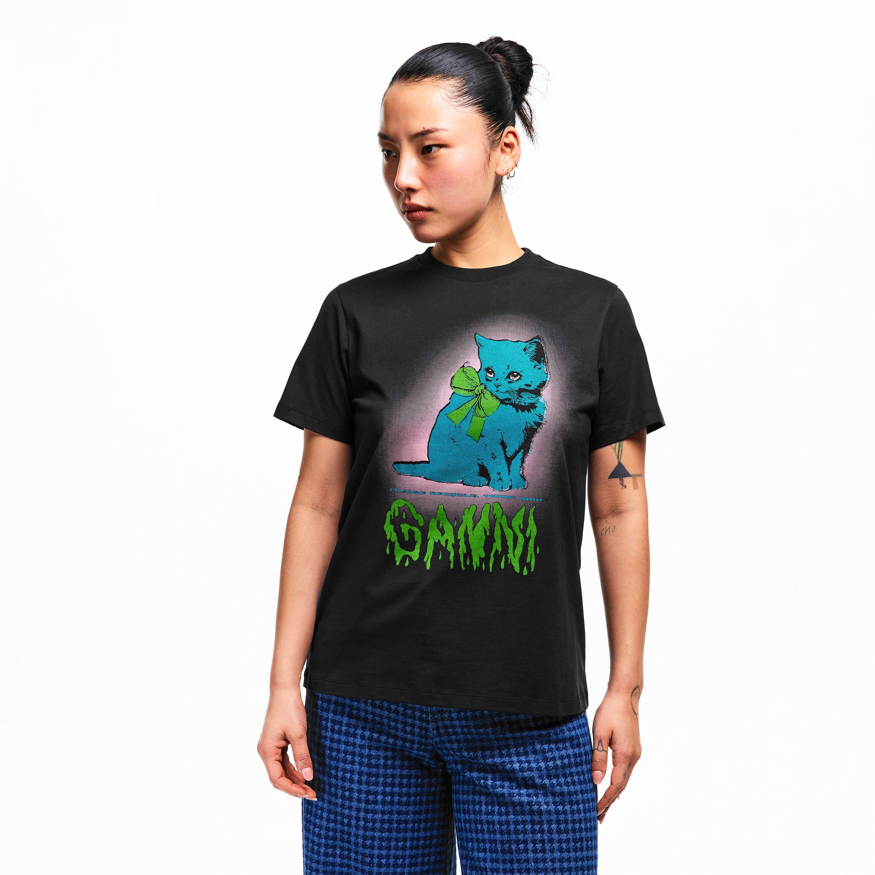 Phantom - Ganni - Women's Basic Cotton Jersey T-Shirt - 3