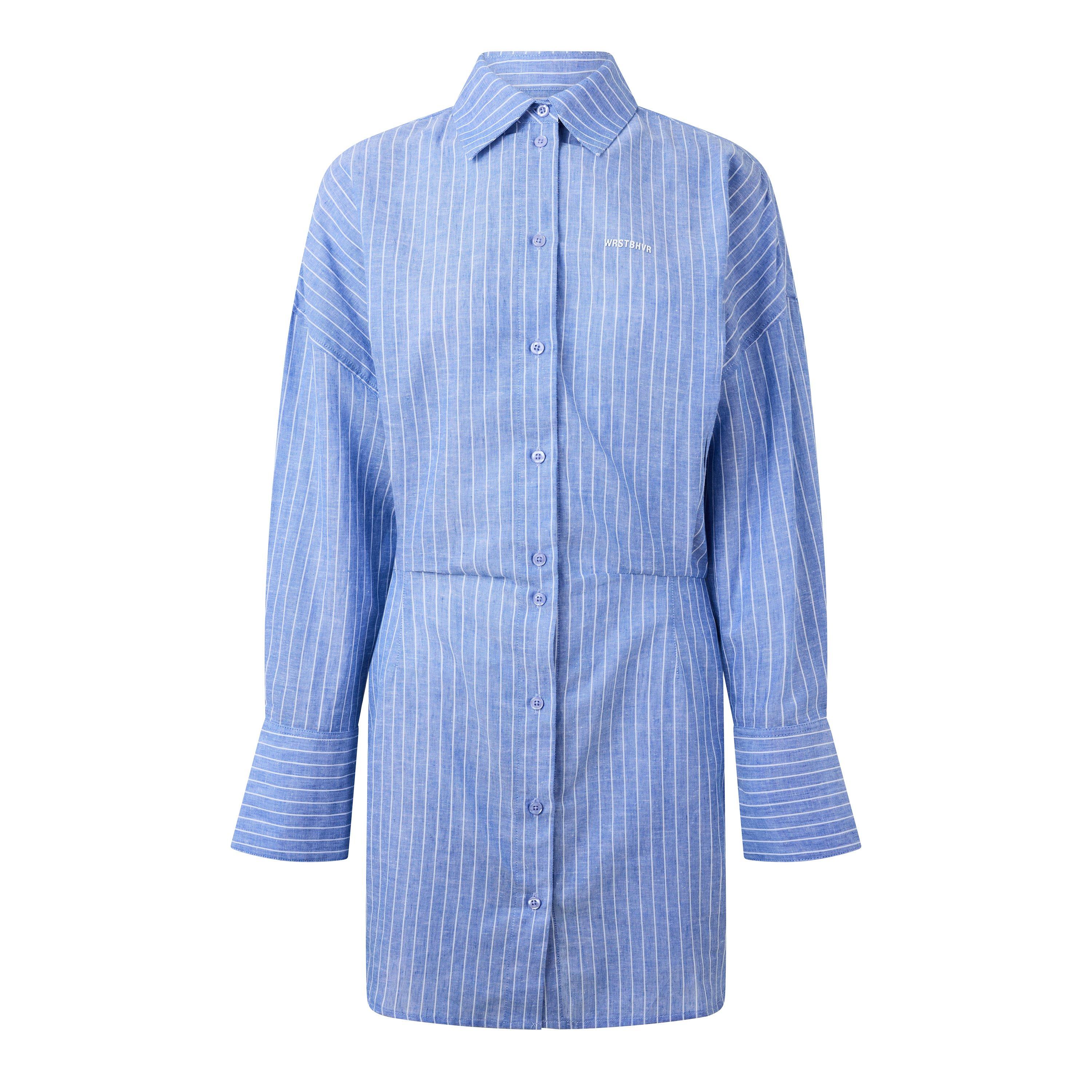 Blue - WRSTBHVR - Women's Shirt Dress - 1
