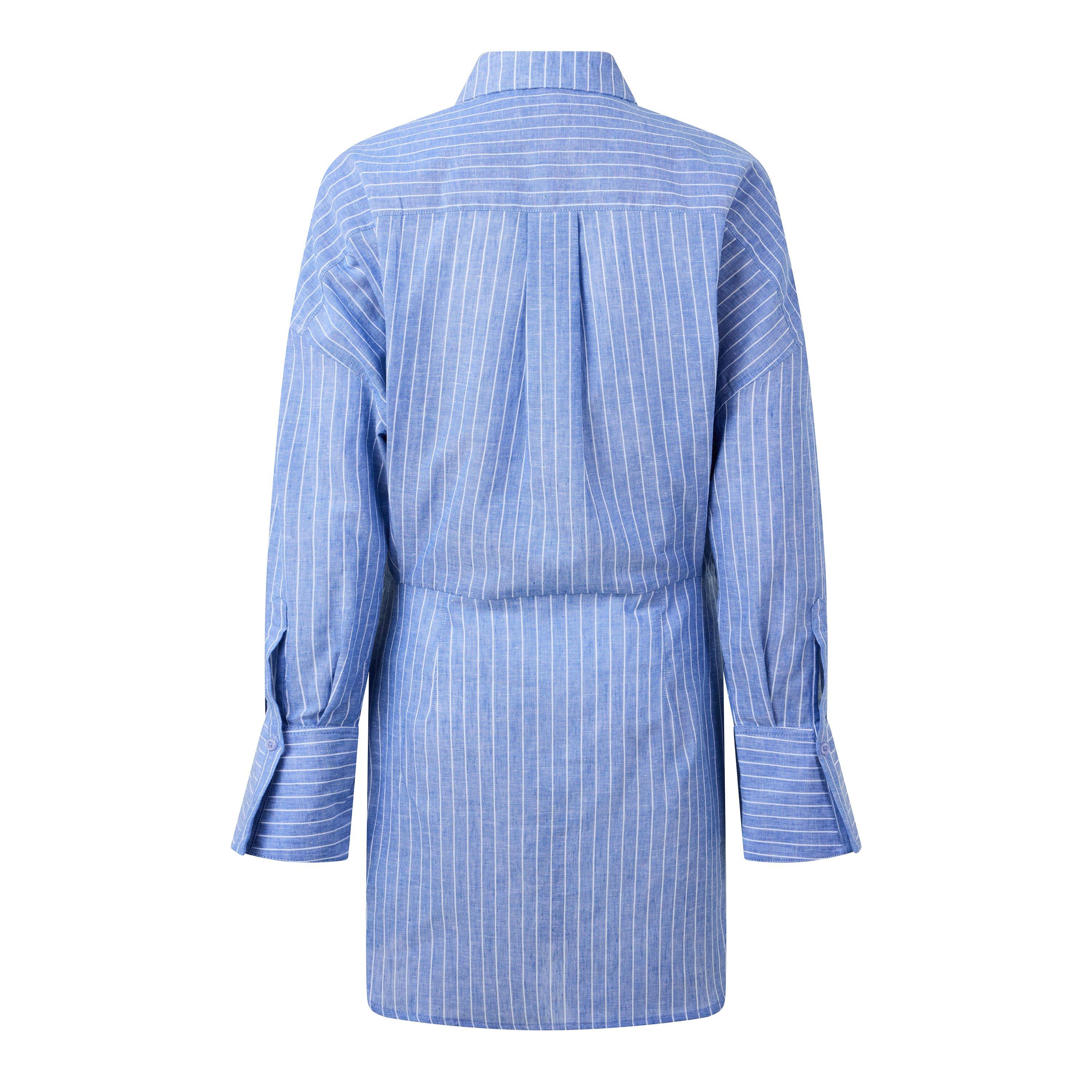 Blue - WRSTBHVR - Women's Shirt Dress - 2
