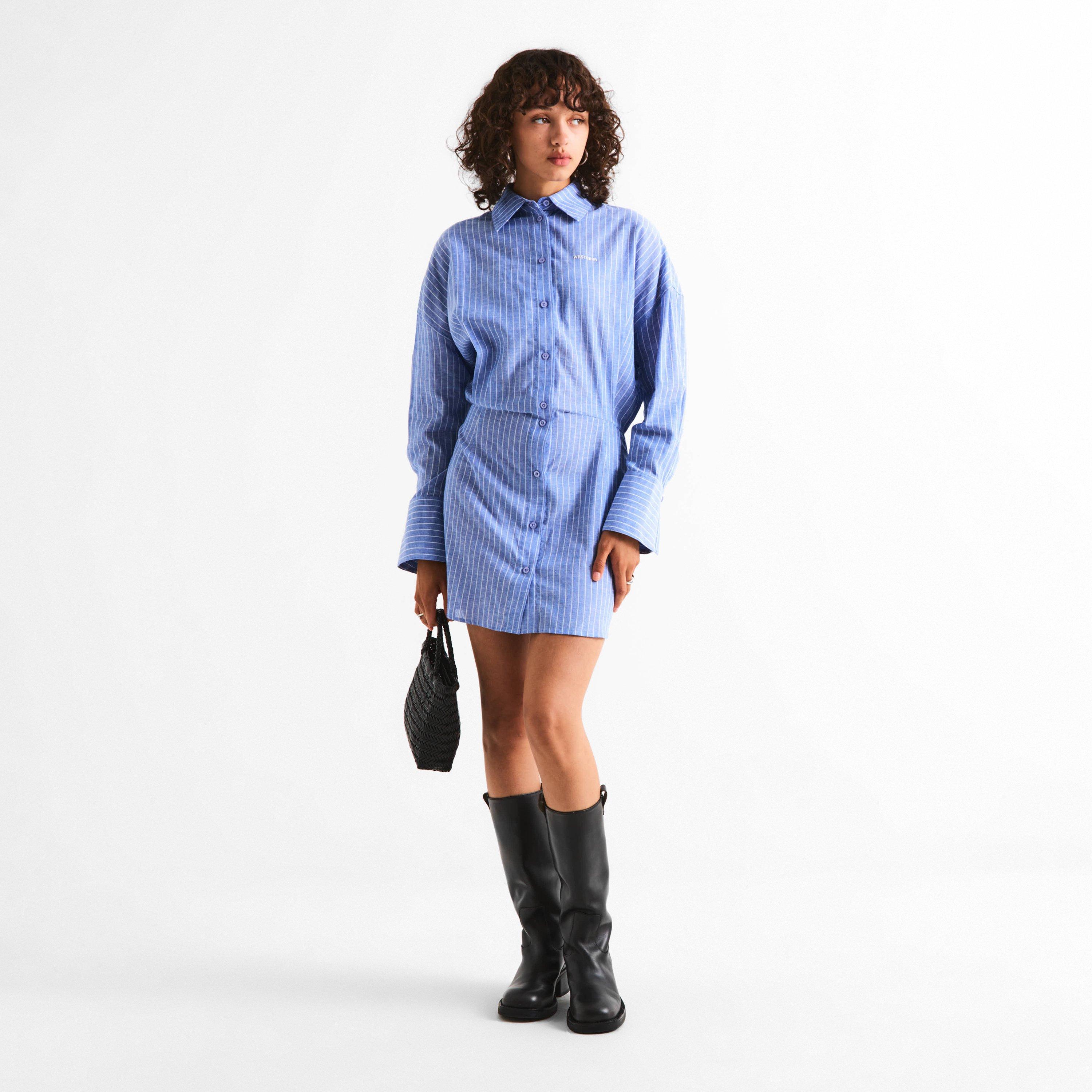 Blue - WRSTBHVR - Women's Shirt Dress - 6