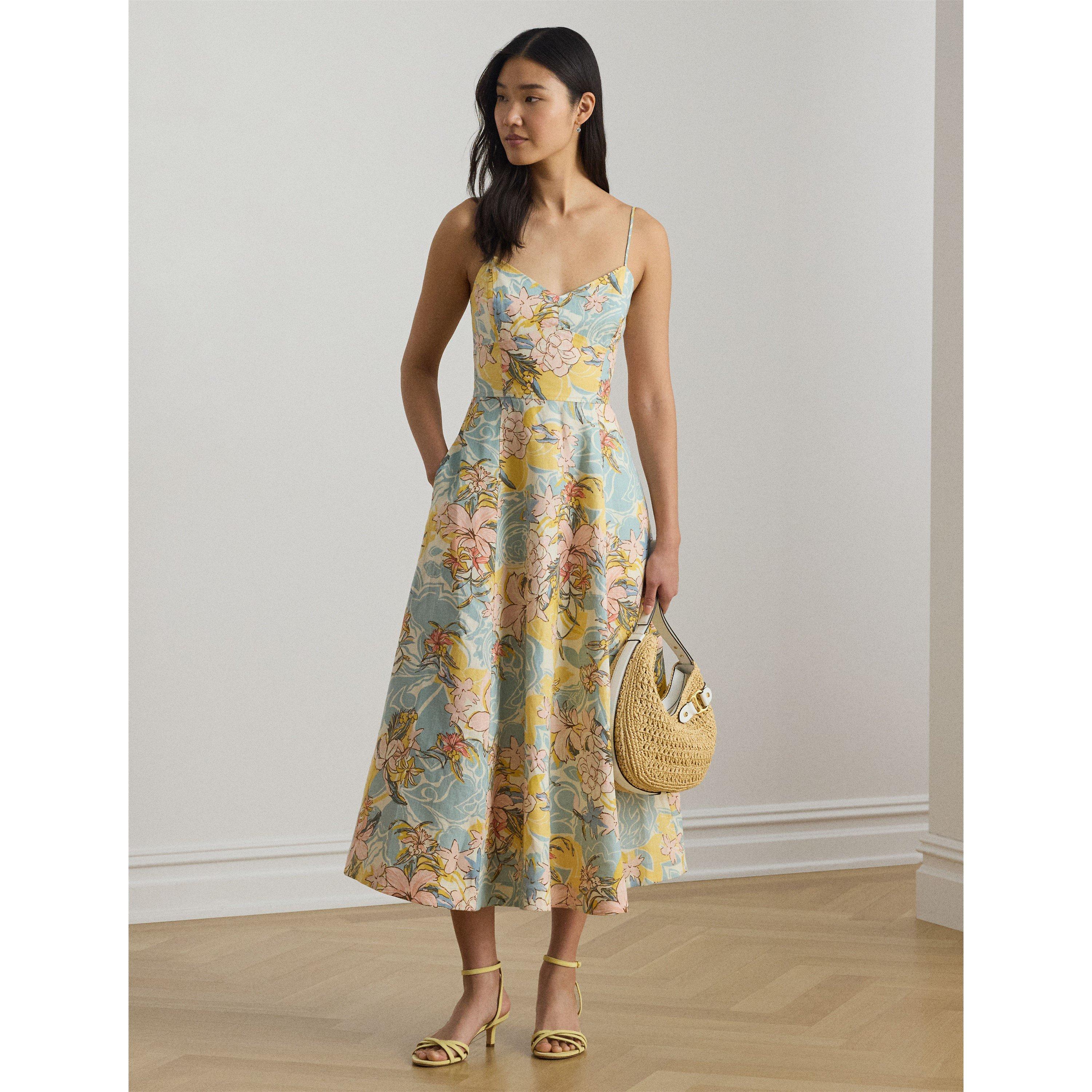 CREAM/BLU MULTI - Lauren by Ralph Lauren - Women's Tea Dress - 5