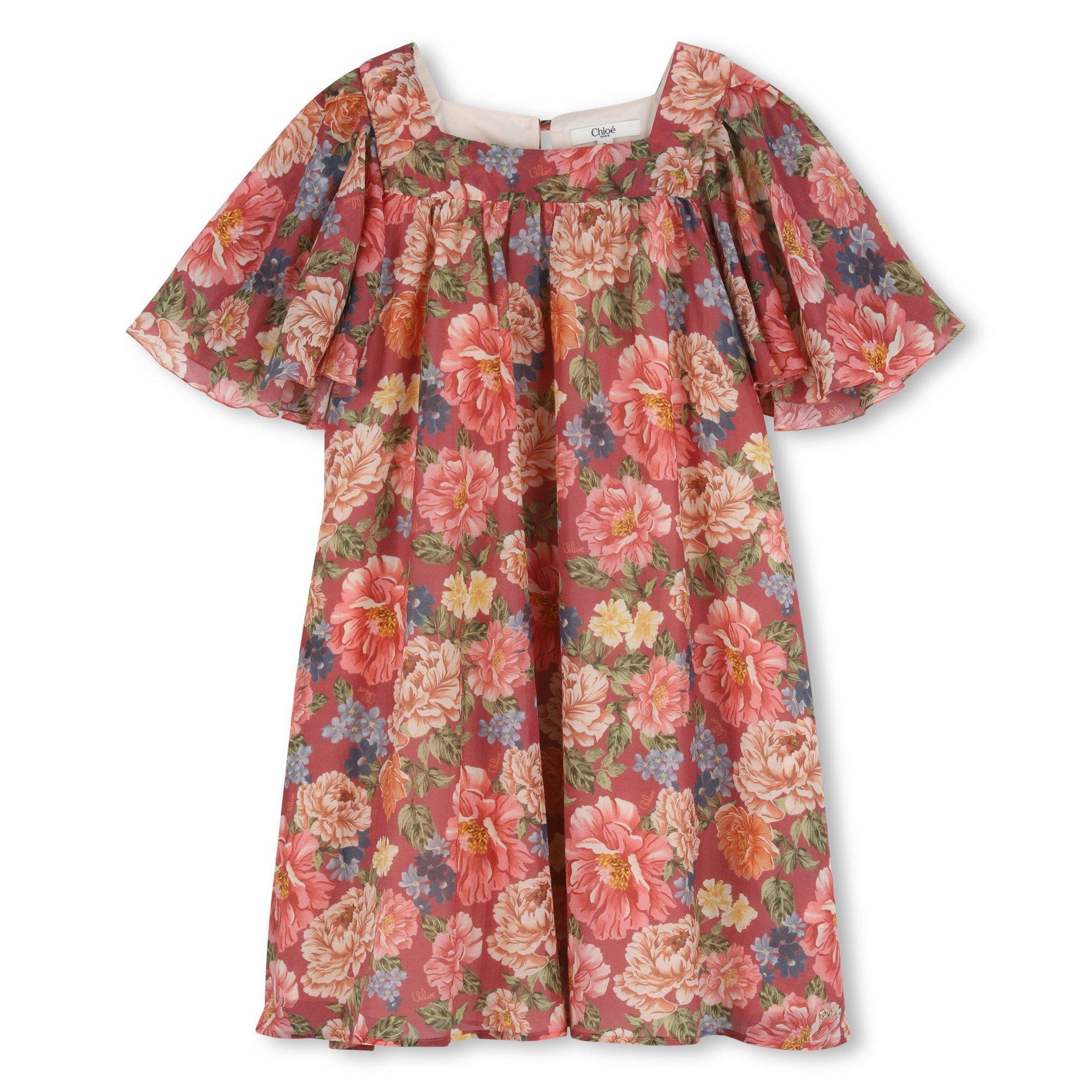 Chloe Kids' Tunic - Burgundy/Pink - Size 8Y