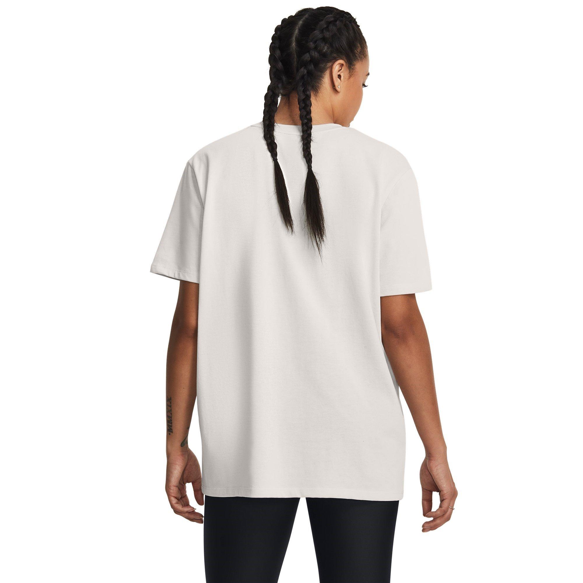 Green - Under Armour - Project Rock Heavyweight Campus T-Shirt Womens - 3