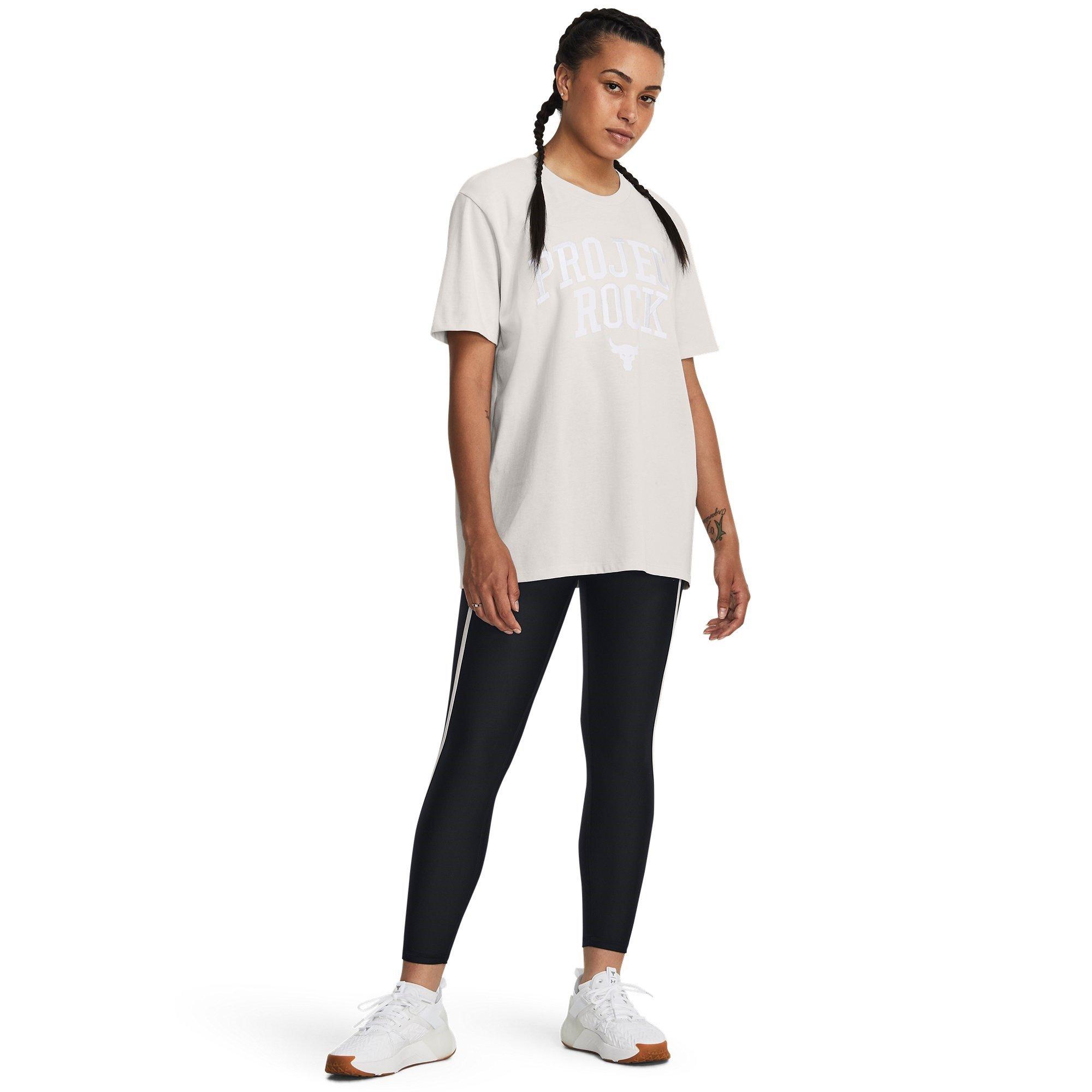 Green - Under Armour - Project Rock Heavyweight Campus T-Shirt Womens - 4
