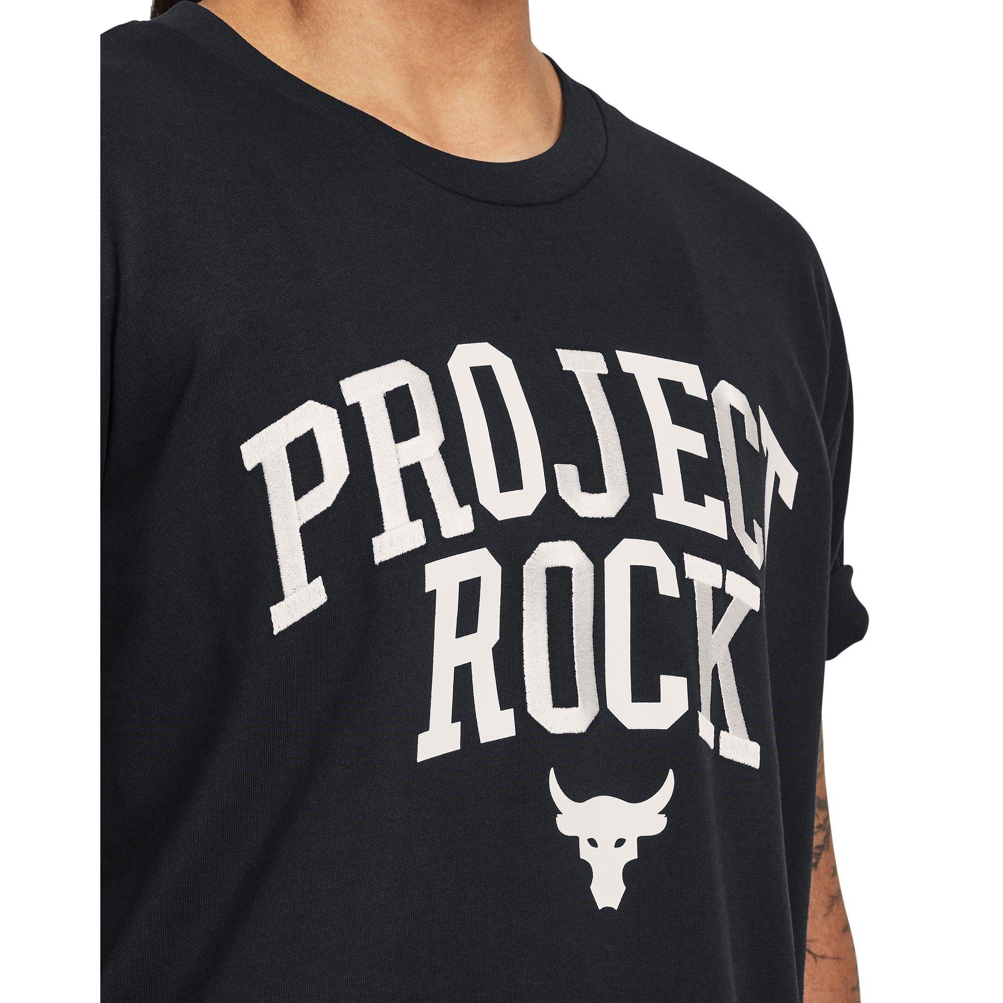 Black - Under Armour - Project Rock Heavyweight Campus T-Shirt Womens - 5