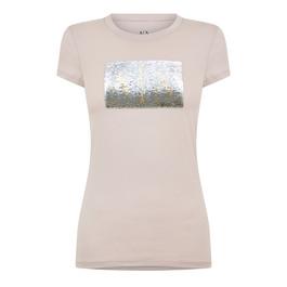 Armani Exchange Sequin Logo T Shirt