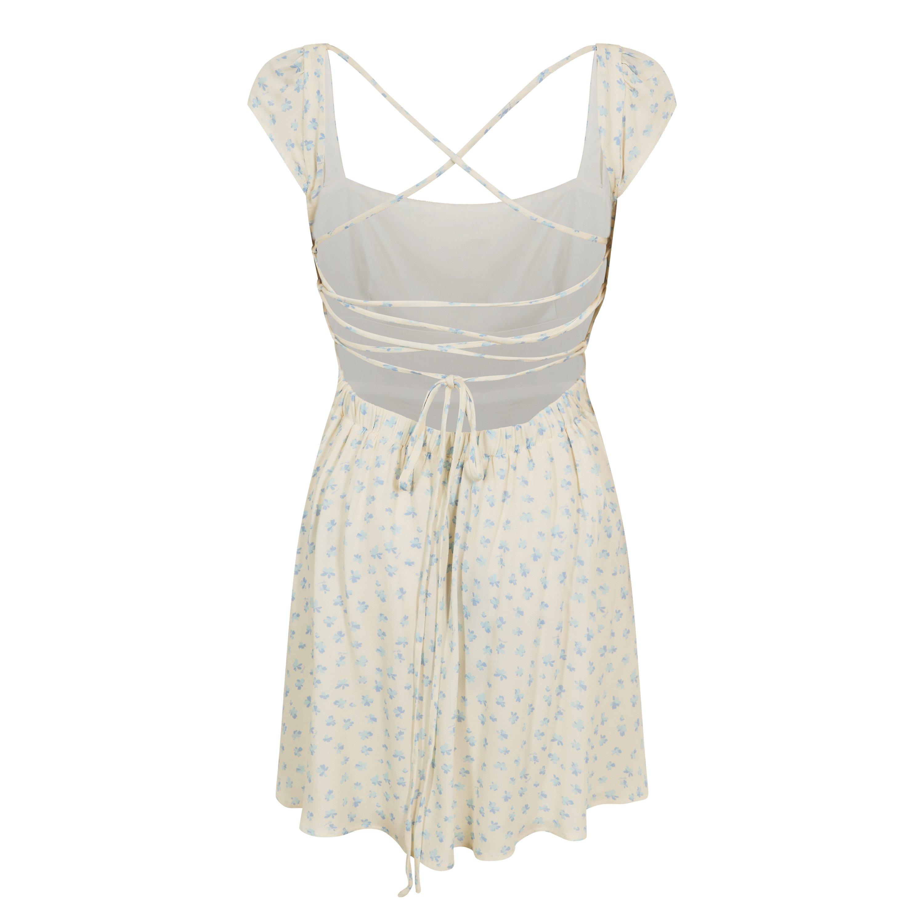 White Ditsy - Jack Wills - JW Mini Tie Dress Ld62 - 2