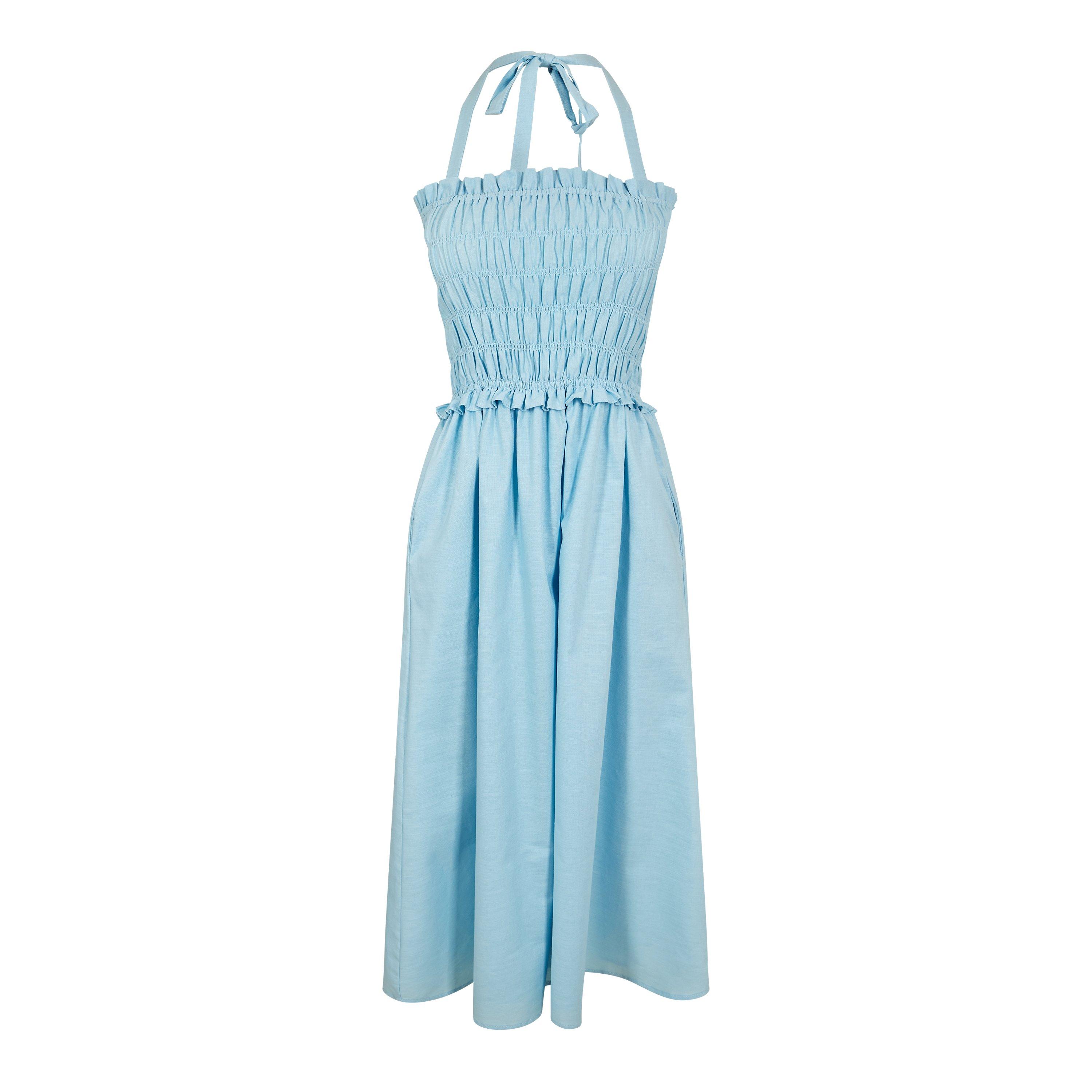 Blue - Jack Wills - JW Shirred Dress Ld62 - 1