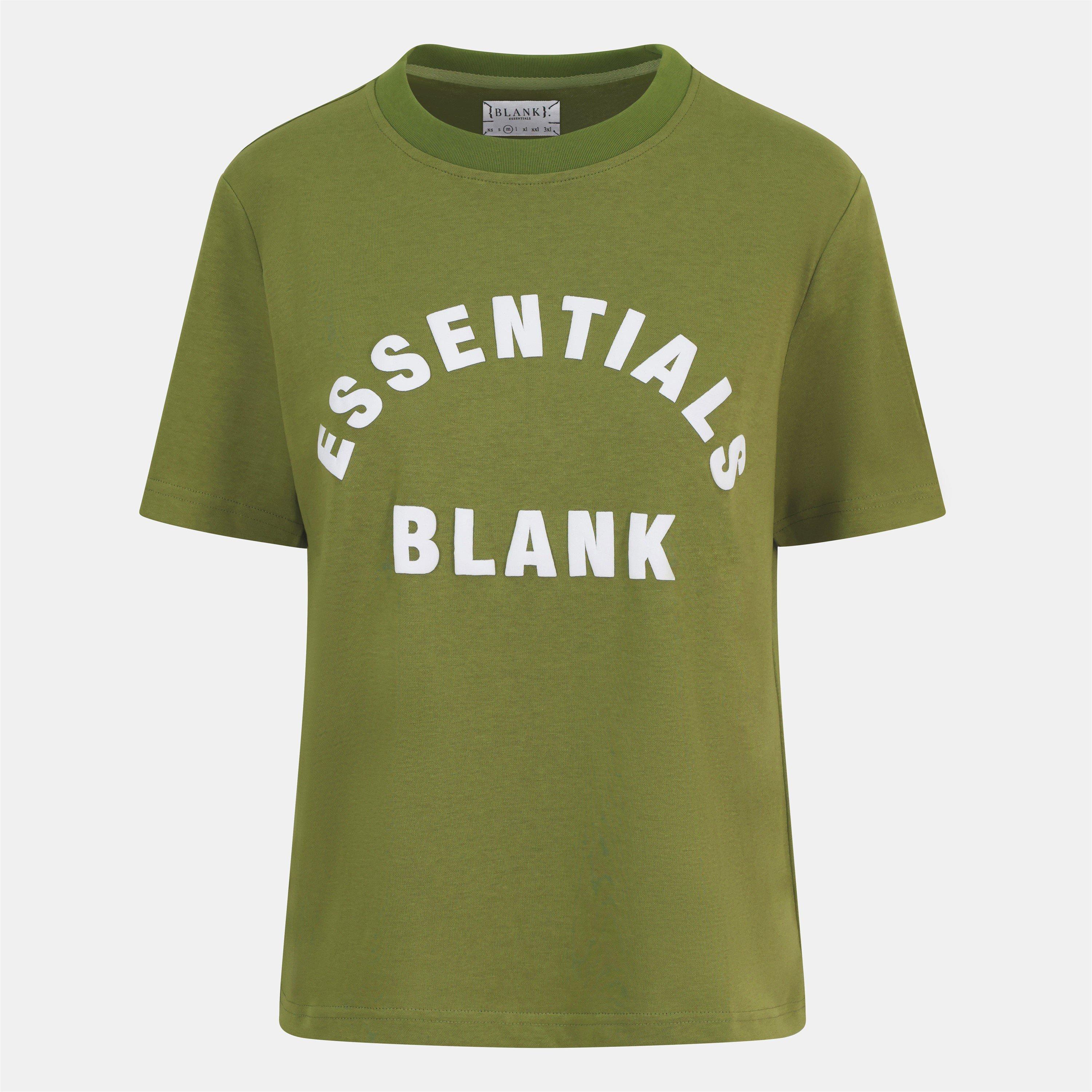 Moss - Blank Essentials - Women's E Arch Cotton Short Sleeve Oversized T-Shirt - 1