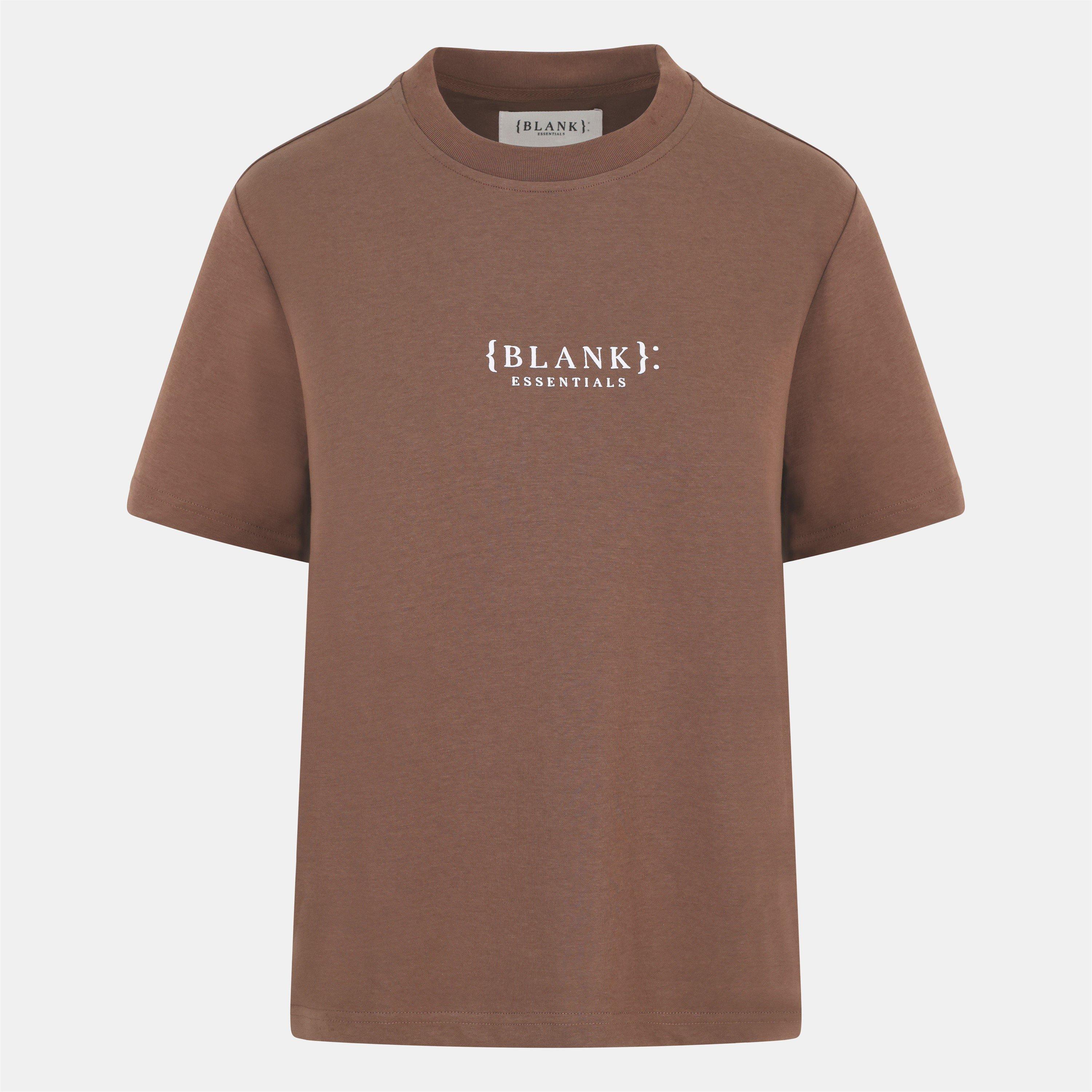 Blank Essentials Women's Blank E Core Puff Print T-Shirt - Chocolate - 14 (L)