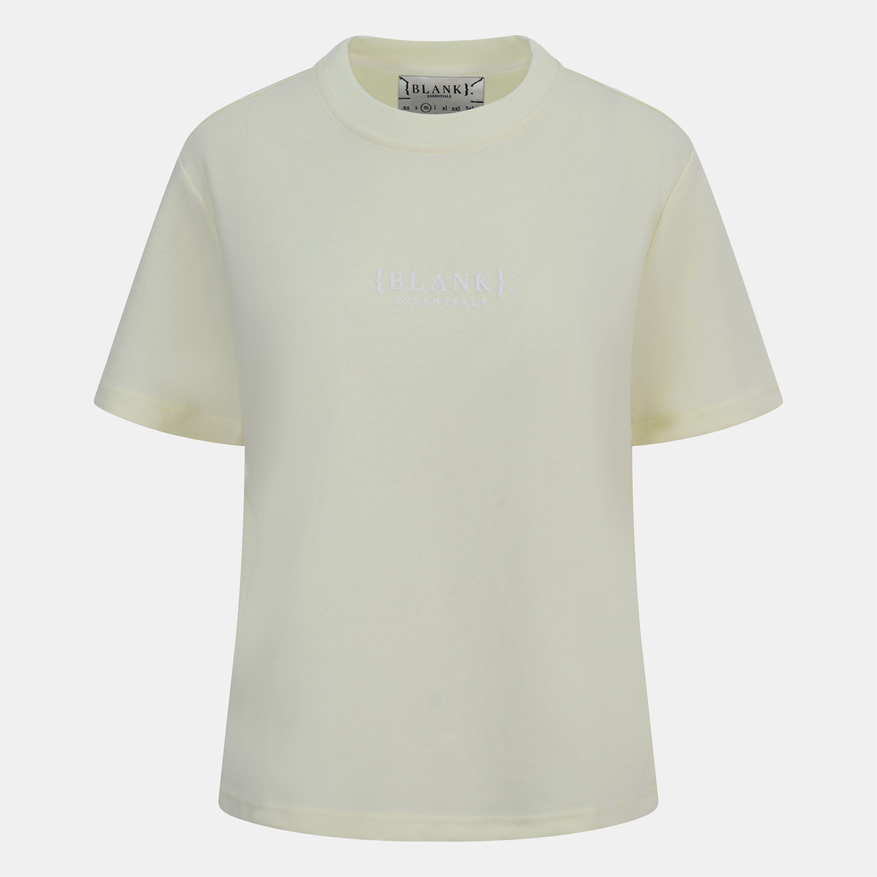 Blank Essentials Women's Blank E Core Puff Print T-Shirt - Celstial Yellow - 14 (L)