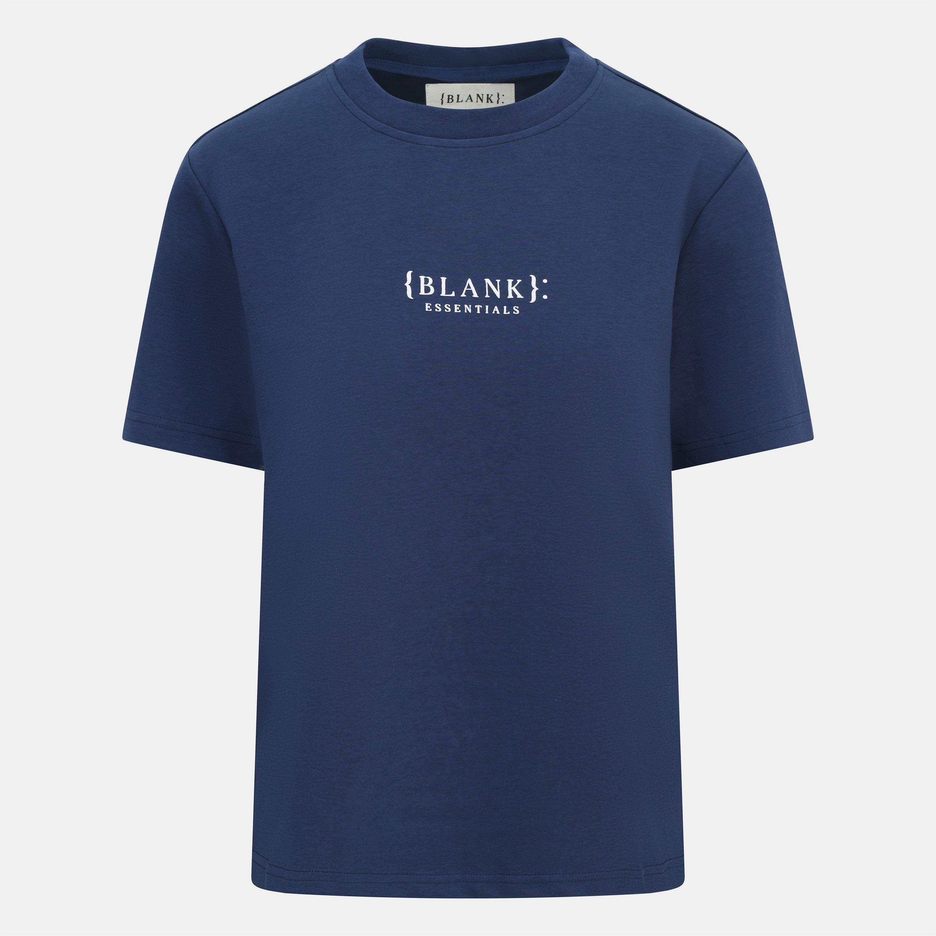 Blank Essentials Women's Blank E Core Puff Print T-Shirt - Navy - 10 (S)
