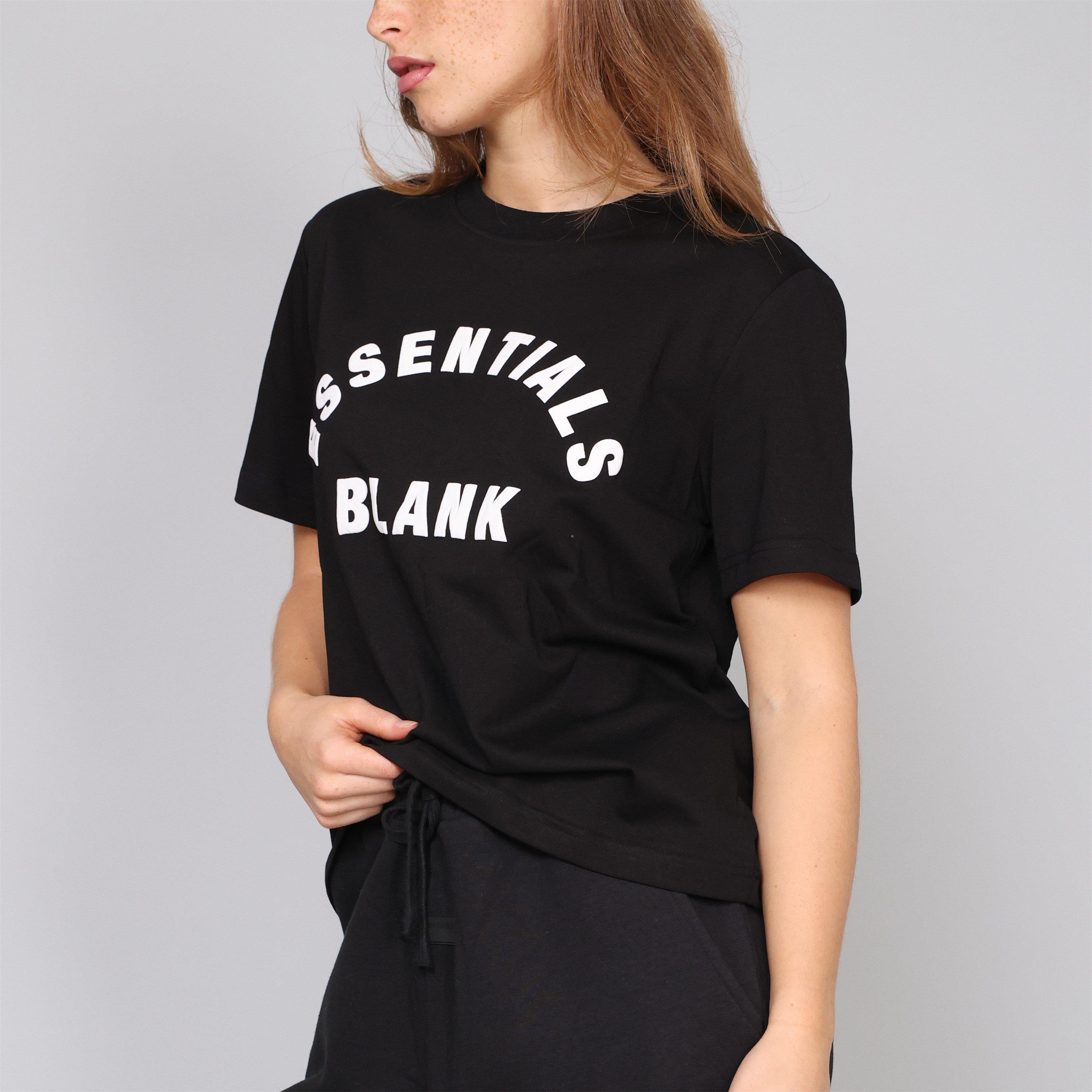 Zwart - Blank Essentials - Blank Arched Print Puff T-Shirt Ladies - 3
