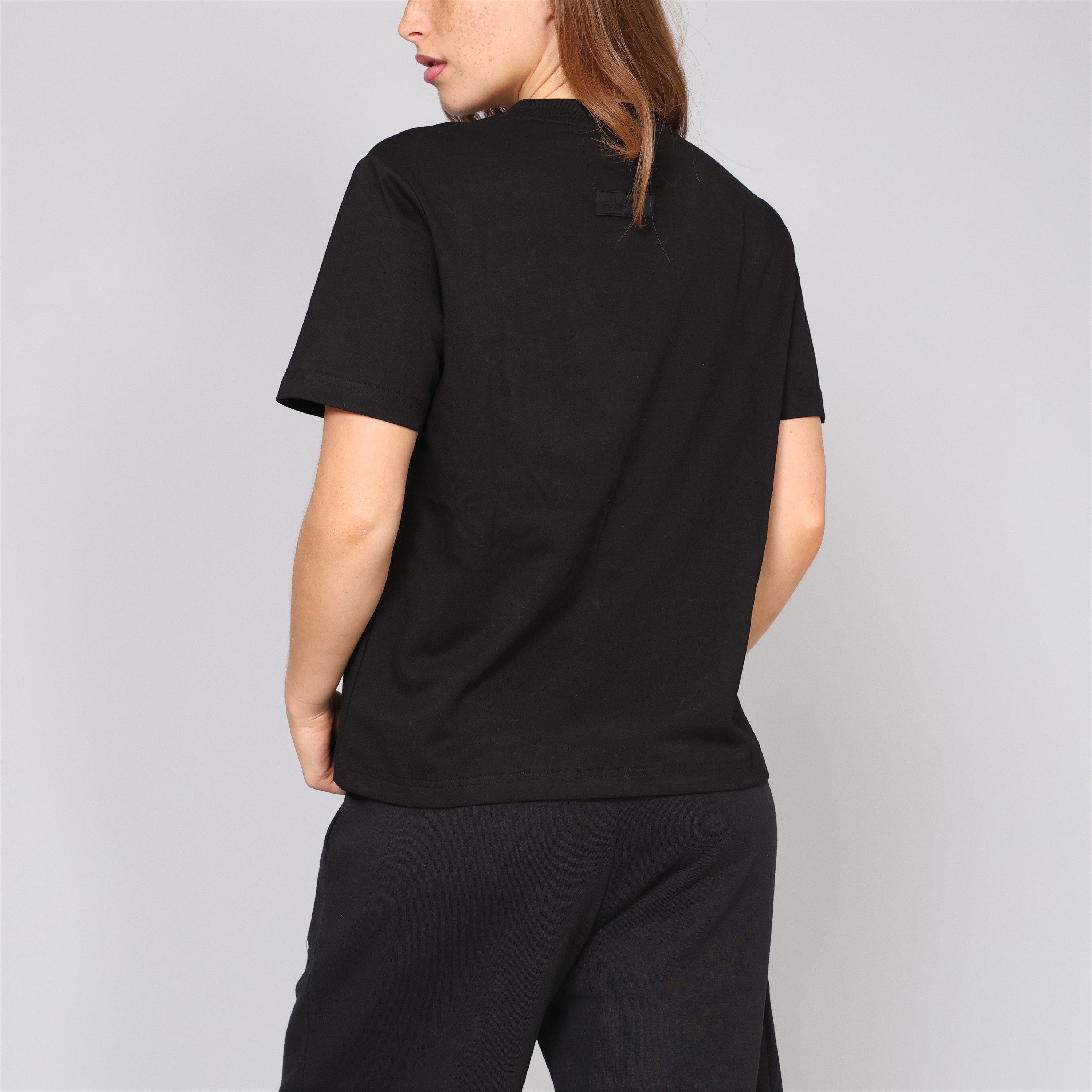 Zwart - Blank Essentials - Blank Arched Print Puff T-Shirt Ladies - 4
