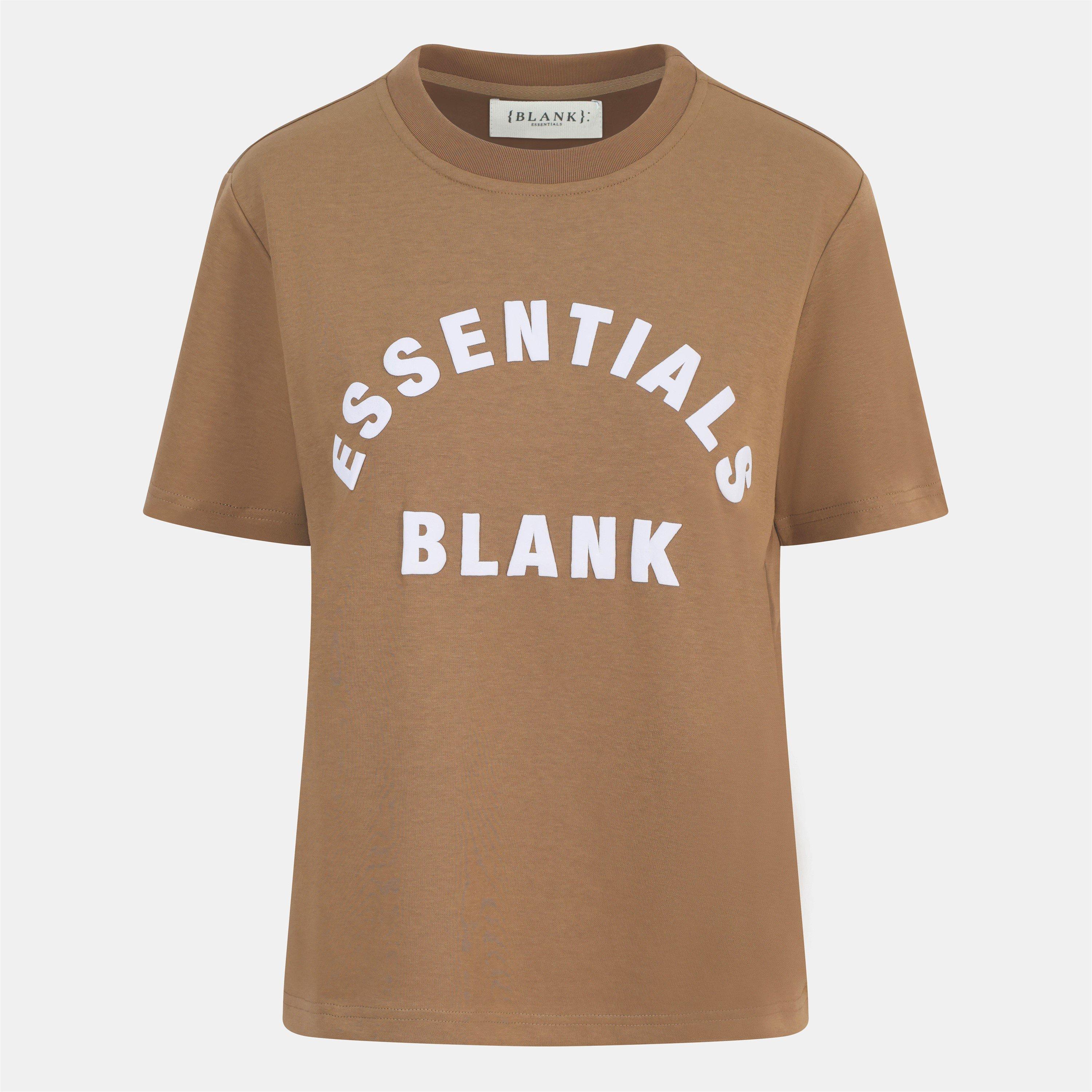 Blank Essentials Women's Blank Arched Print Puff T-Shirt - Mocha - 12 (M)