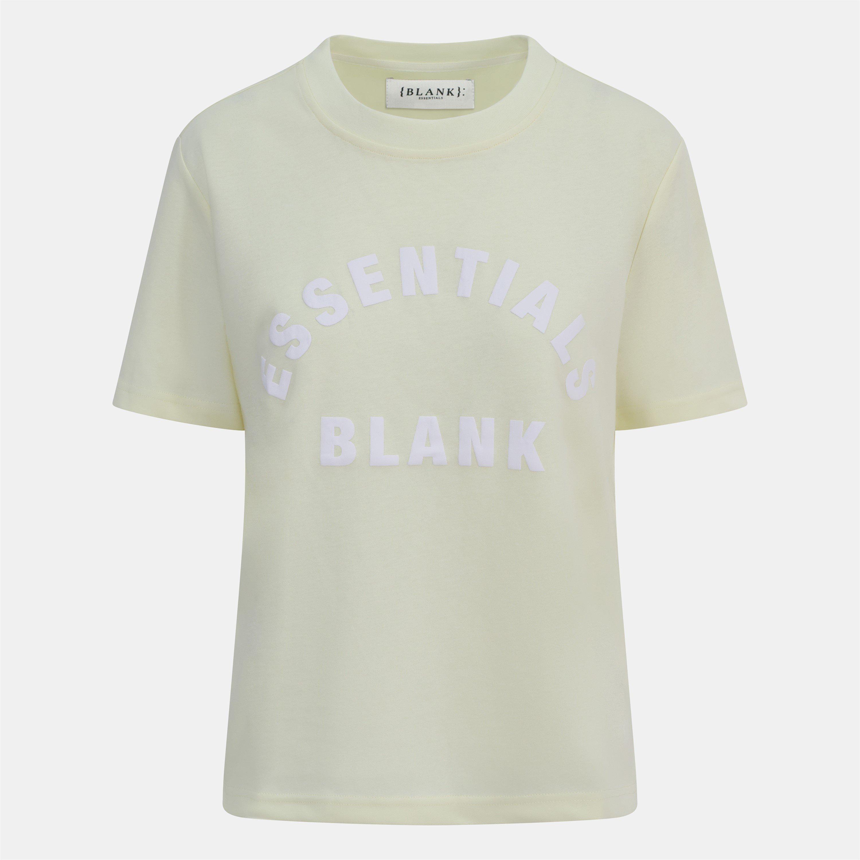 Blank Essentials Women's Blank Arched Print Puff T-Shirt - Celstial Yellow - 12 (M)
