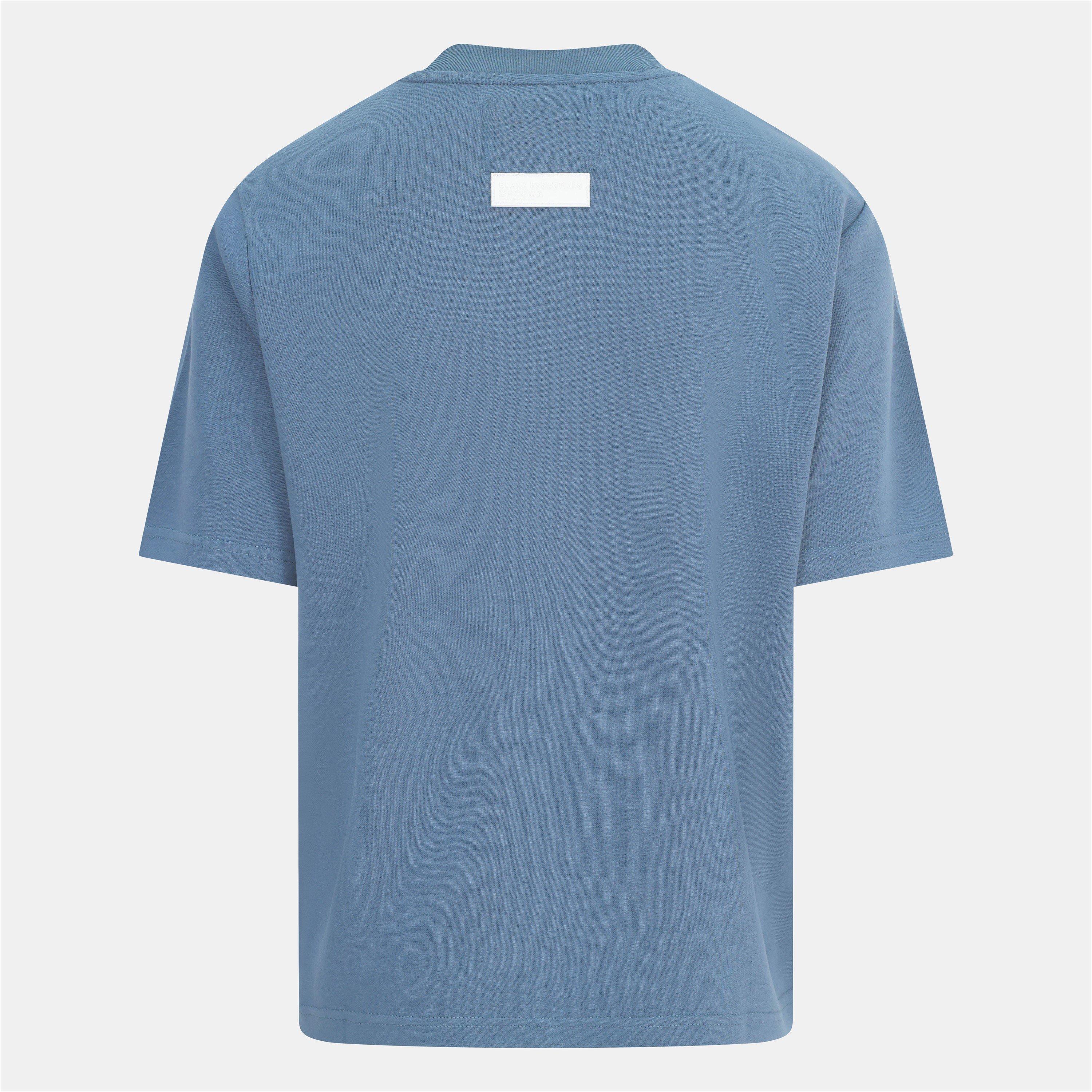 Orion Blå - Blank Essentials - Blank Arched Print Puff T-Shirt Ladies - 2