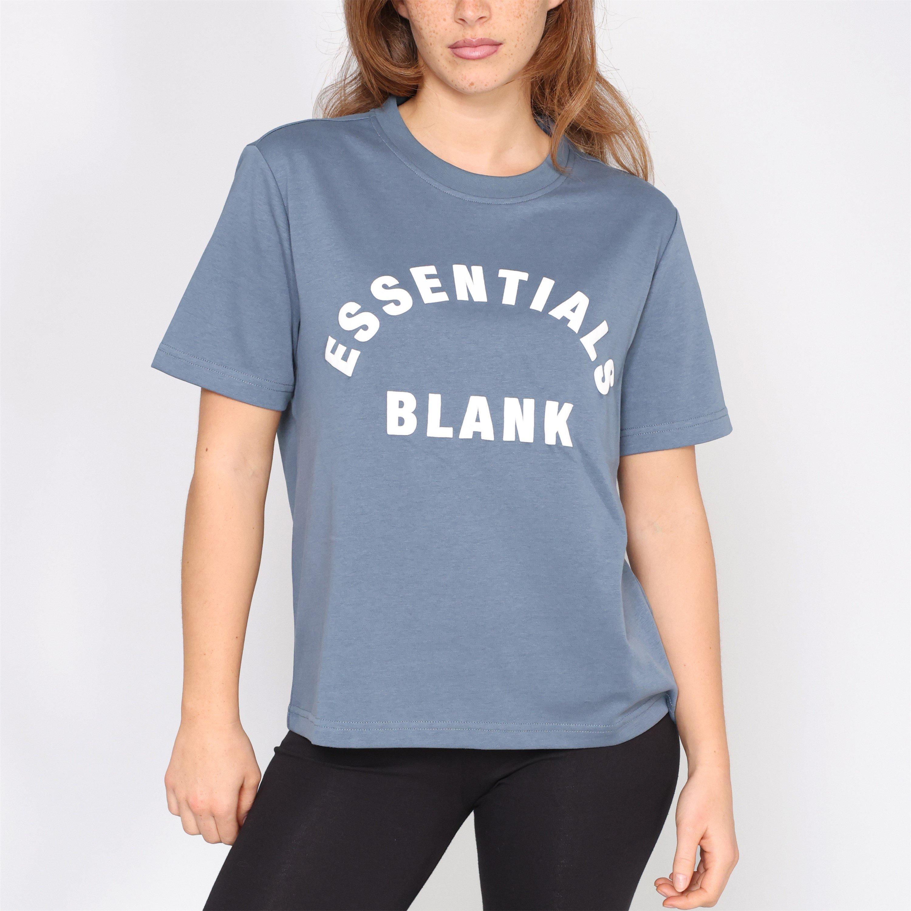 Orion Blå - Blank Essentials - Blank Arched Print Puff T-Shirt Ladies - 3