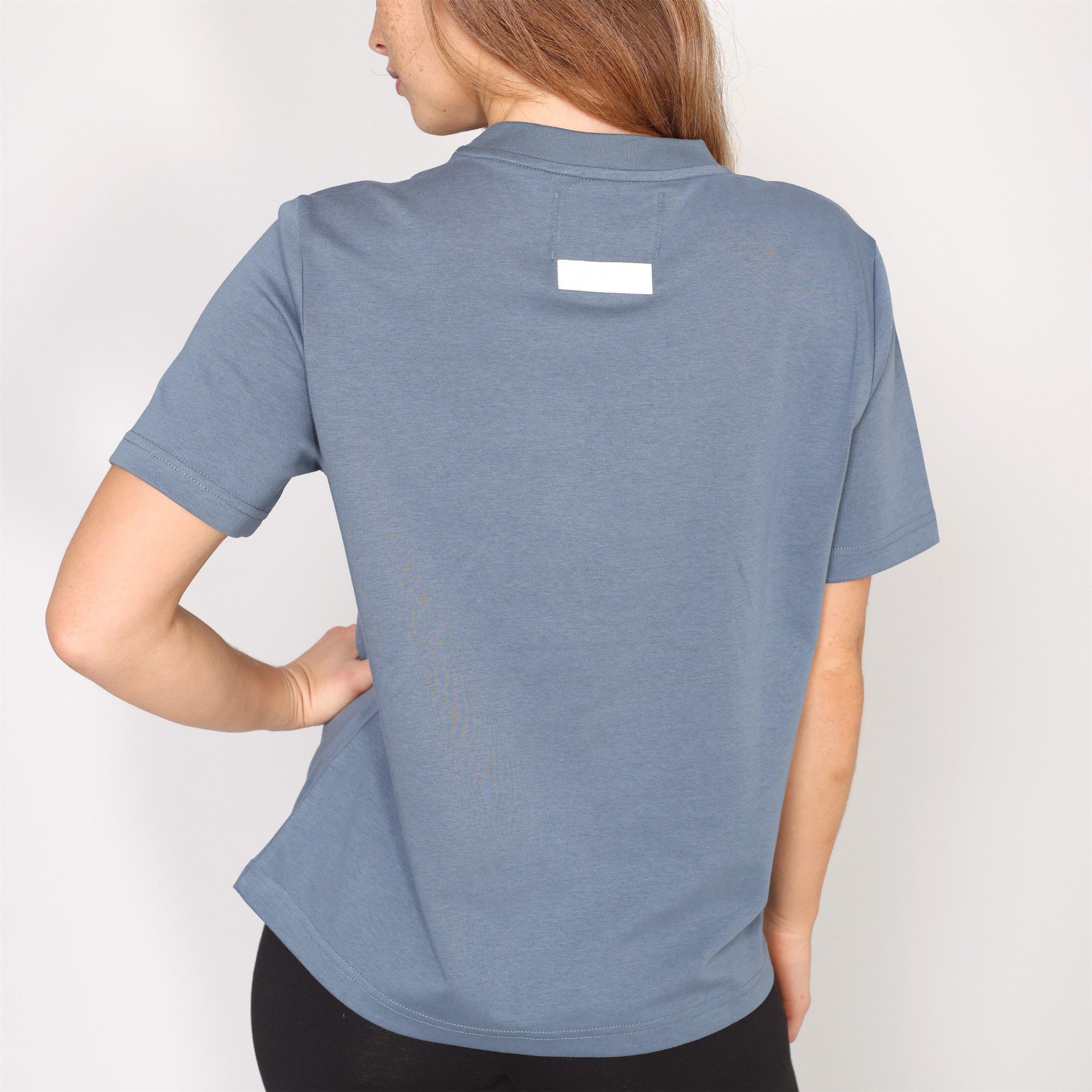 Orion Blå - Blank Essentials - Blank Arched Print Puff T-Shirt Ladies - 4