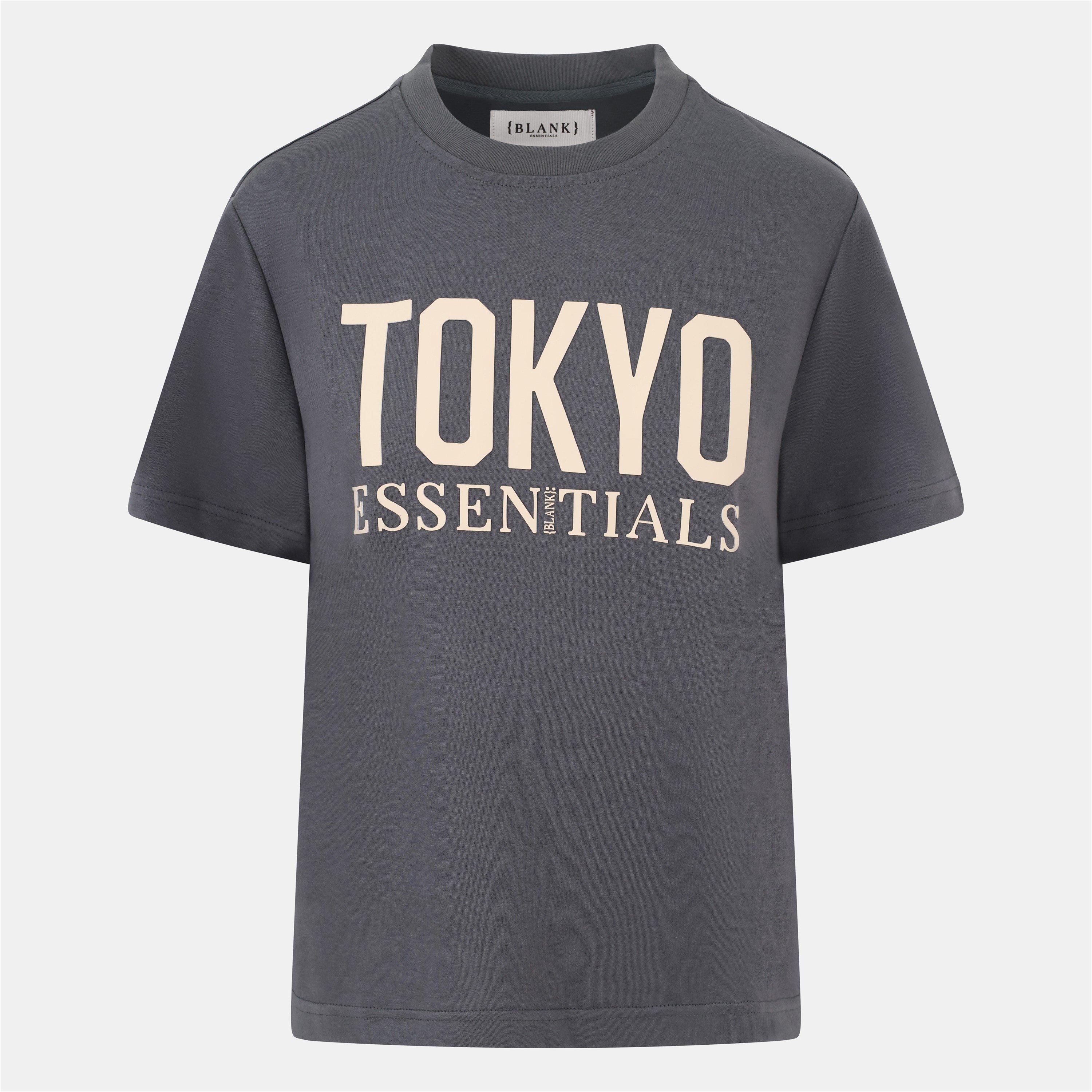 Charcoal - Blank Essentials - Women's Tokyo Cotton Short Sleeve Oversized Fit T-Shirt - 1