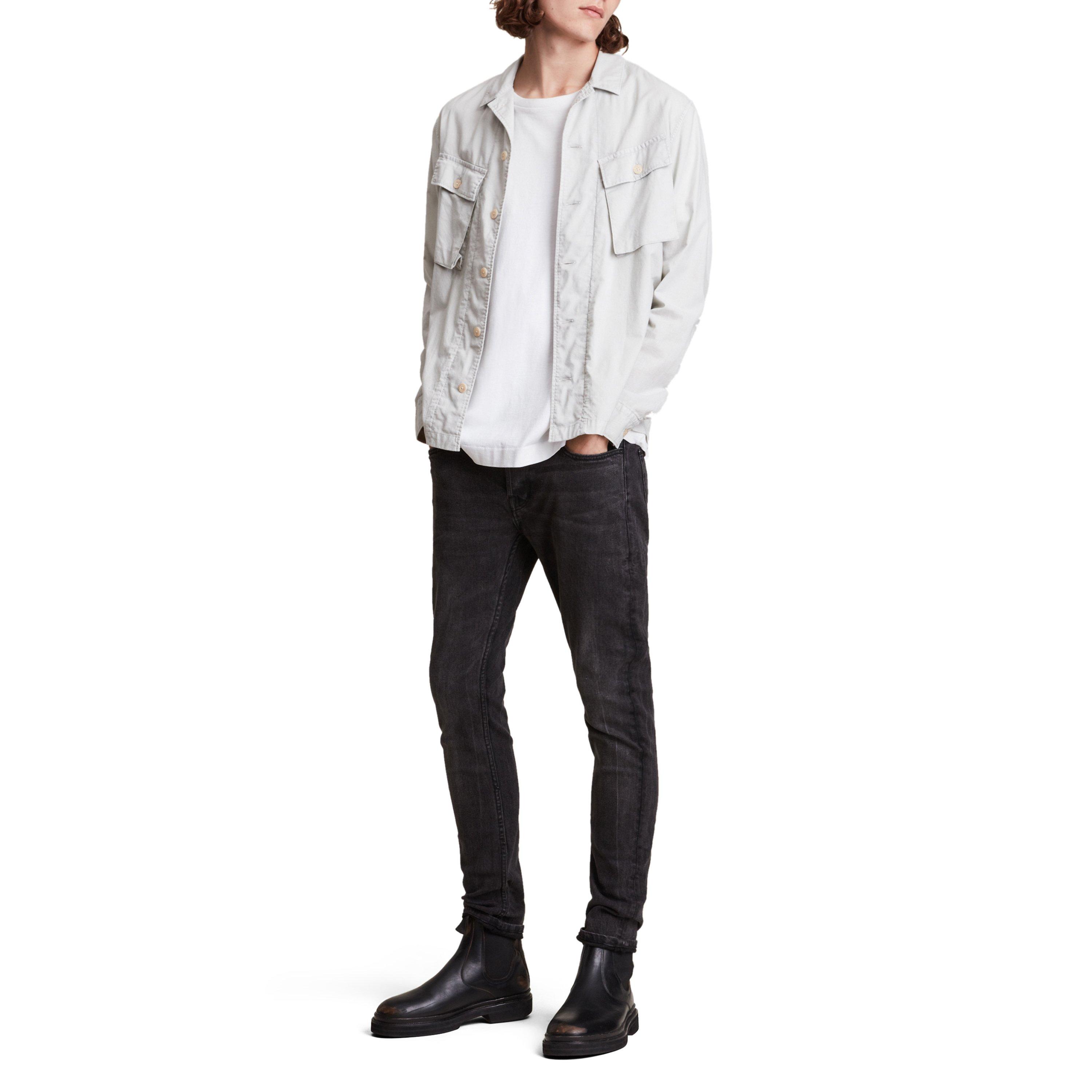 Washed Black - AllSaints - Cigarette Skinny Jeans - 6