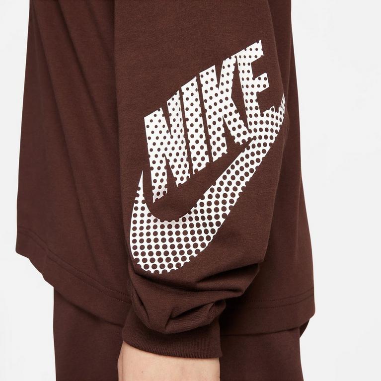 Terre - Nike - embroidered-logo longline cotton hoodie - 4