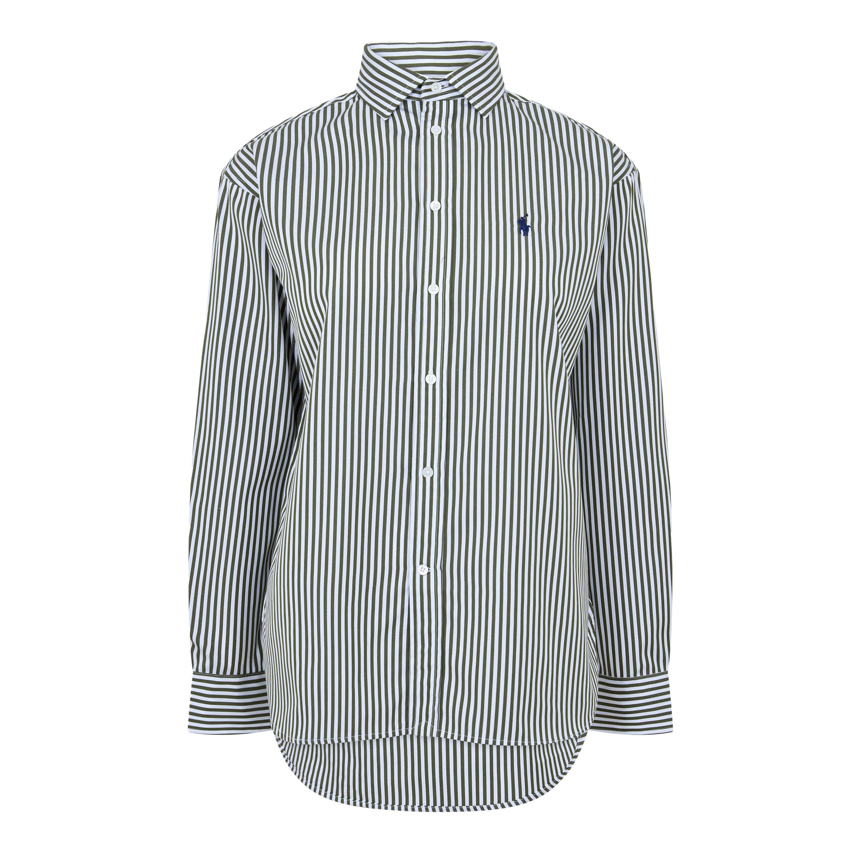 OLIVE WHT - Polo Ralph Lauren - Women's Ramsy Long Sleeve Oxford Shirt - 1