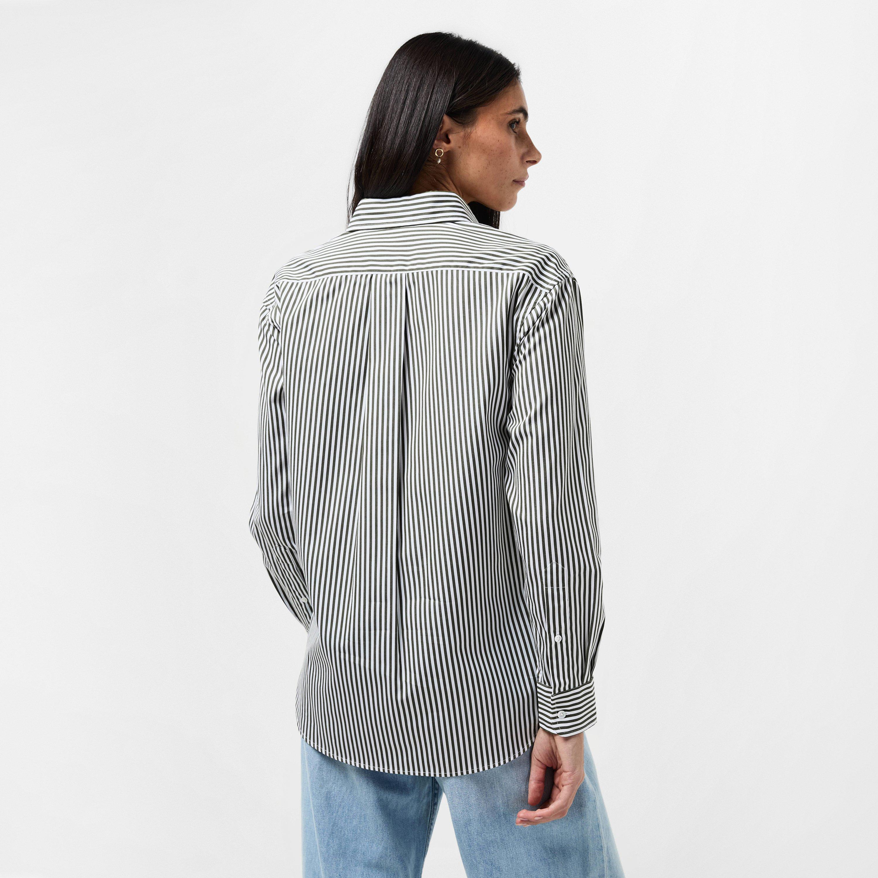 OLIVE WHT - Polo Ralph Lauren - Women's Ramsy Long Sleeve Oxford Shirt - 4