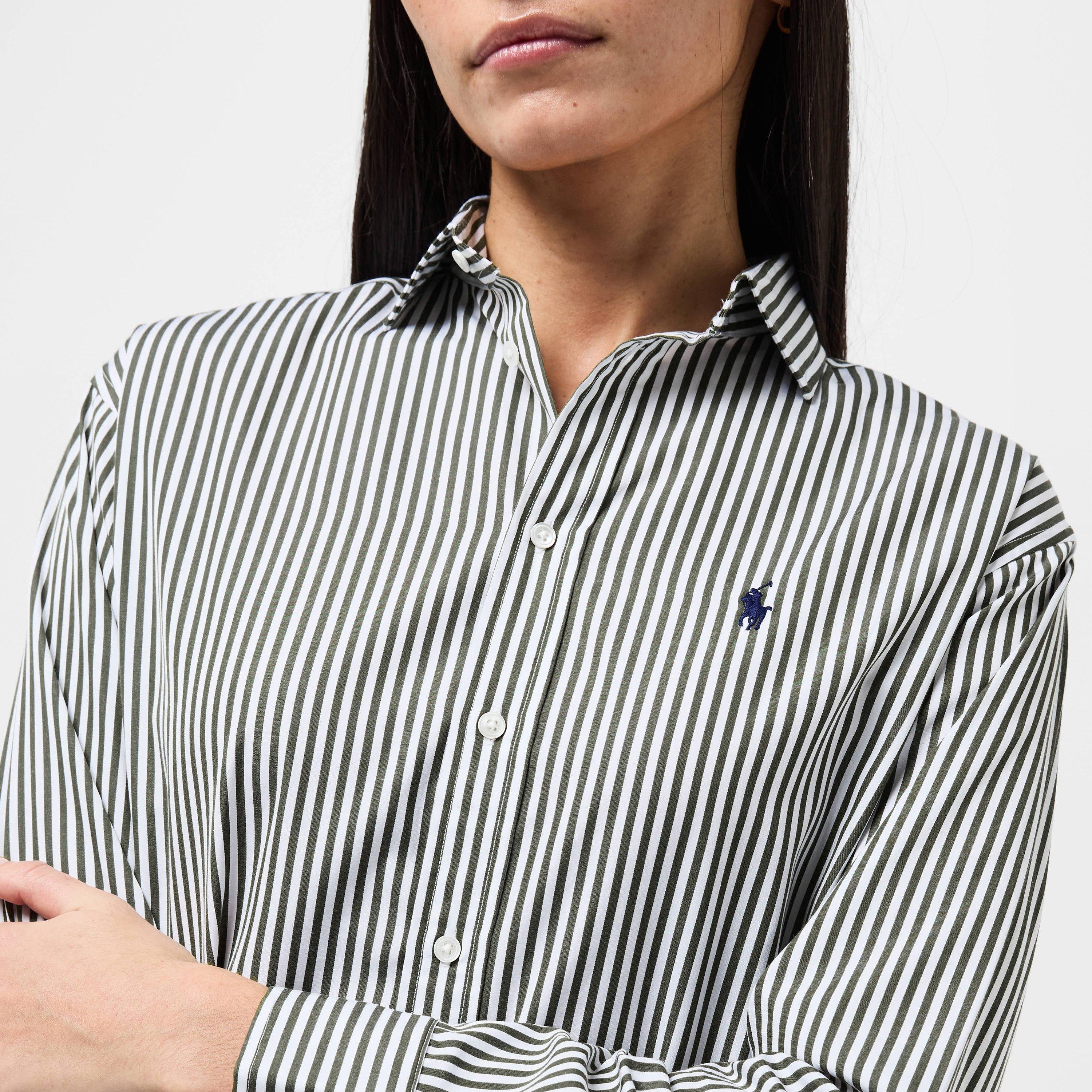 OLIVE WHT - Polo Ralph Lauren - Women's Ramsy Long Sleeve Oxford Shirt - 5