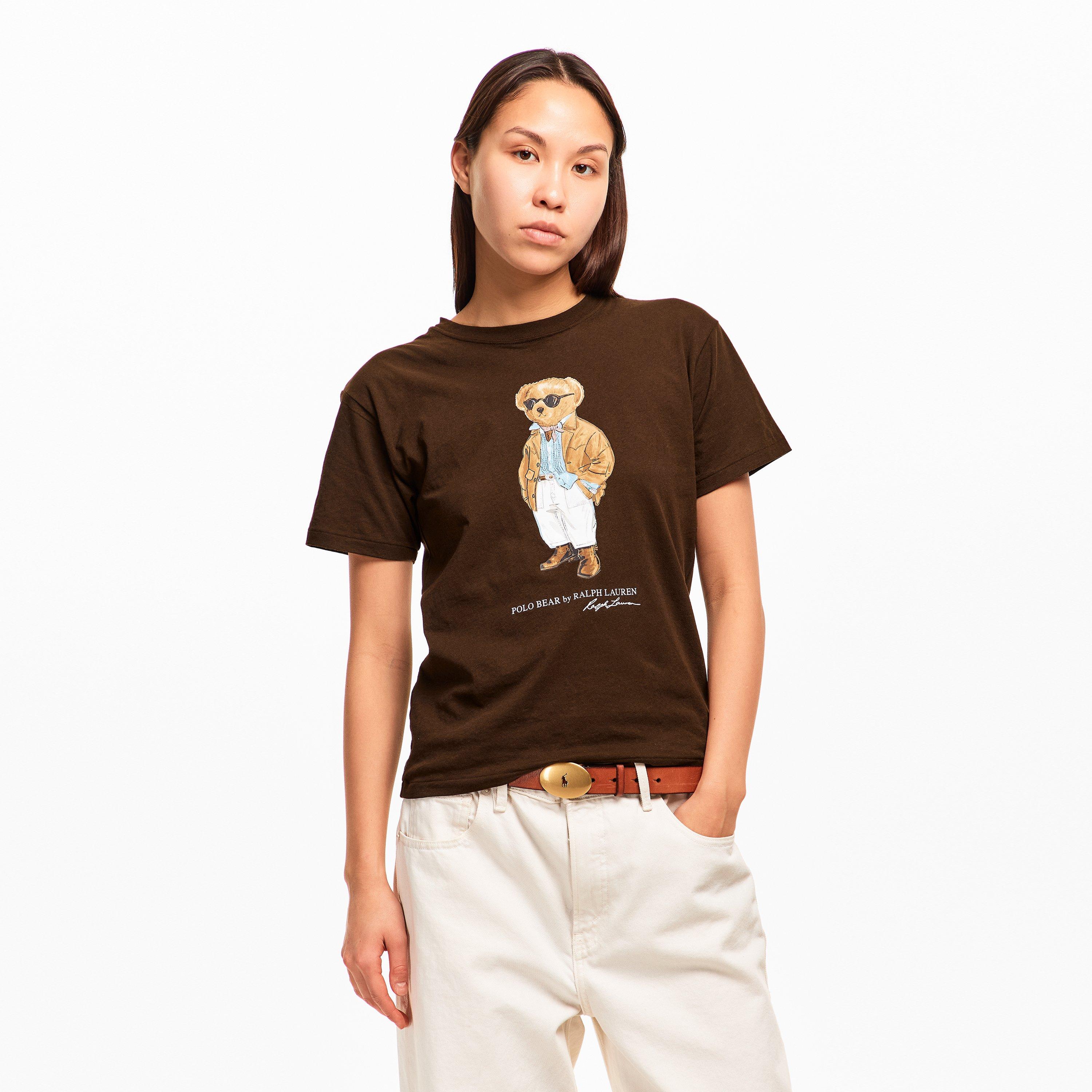 DARK BROWN - Polo Ralph Lauren - Women's Bear T-Shirt - 3