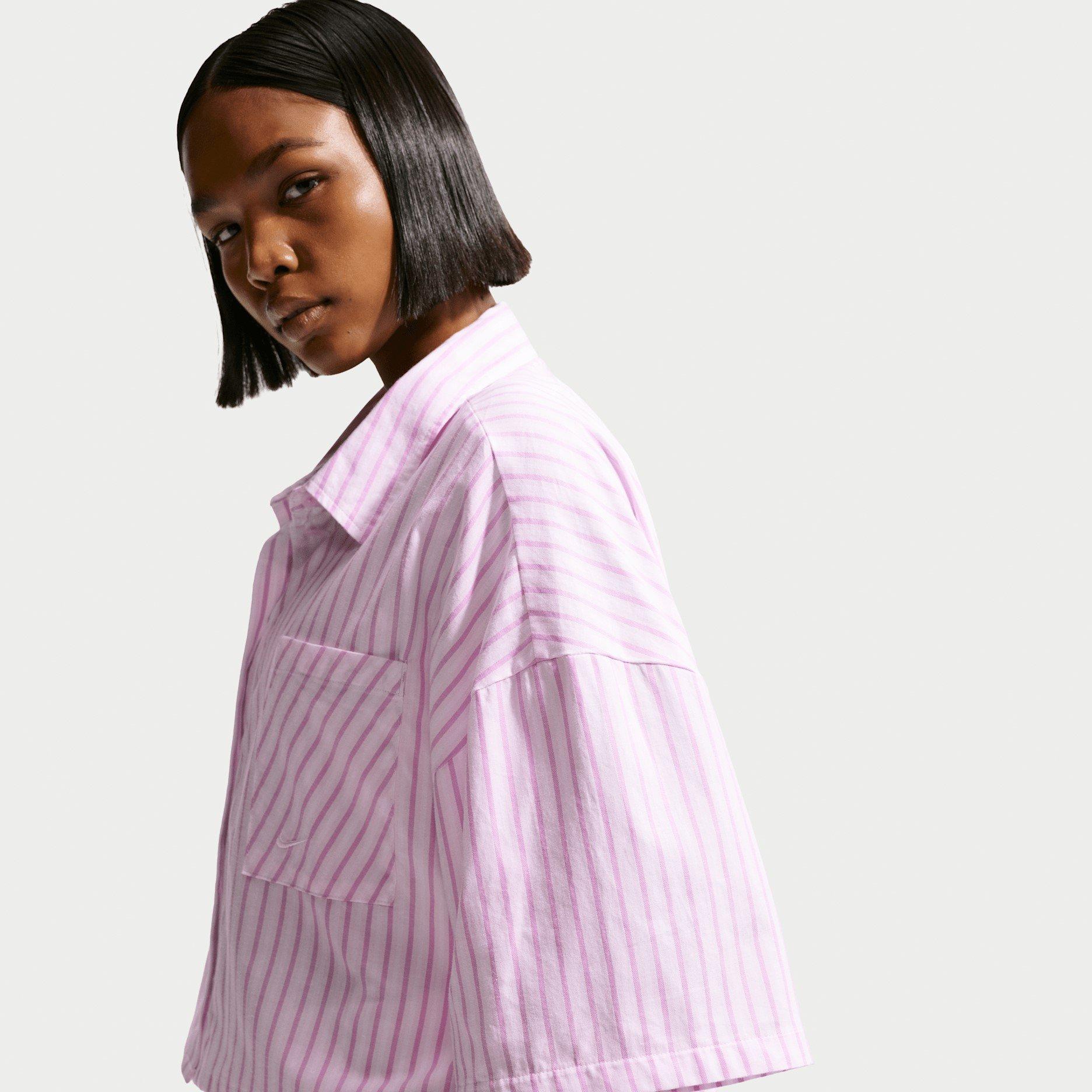 LT Magenta - Nike - Women's Patterned Short Sleeve Shirt - 3