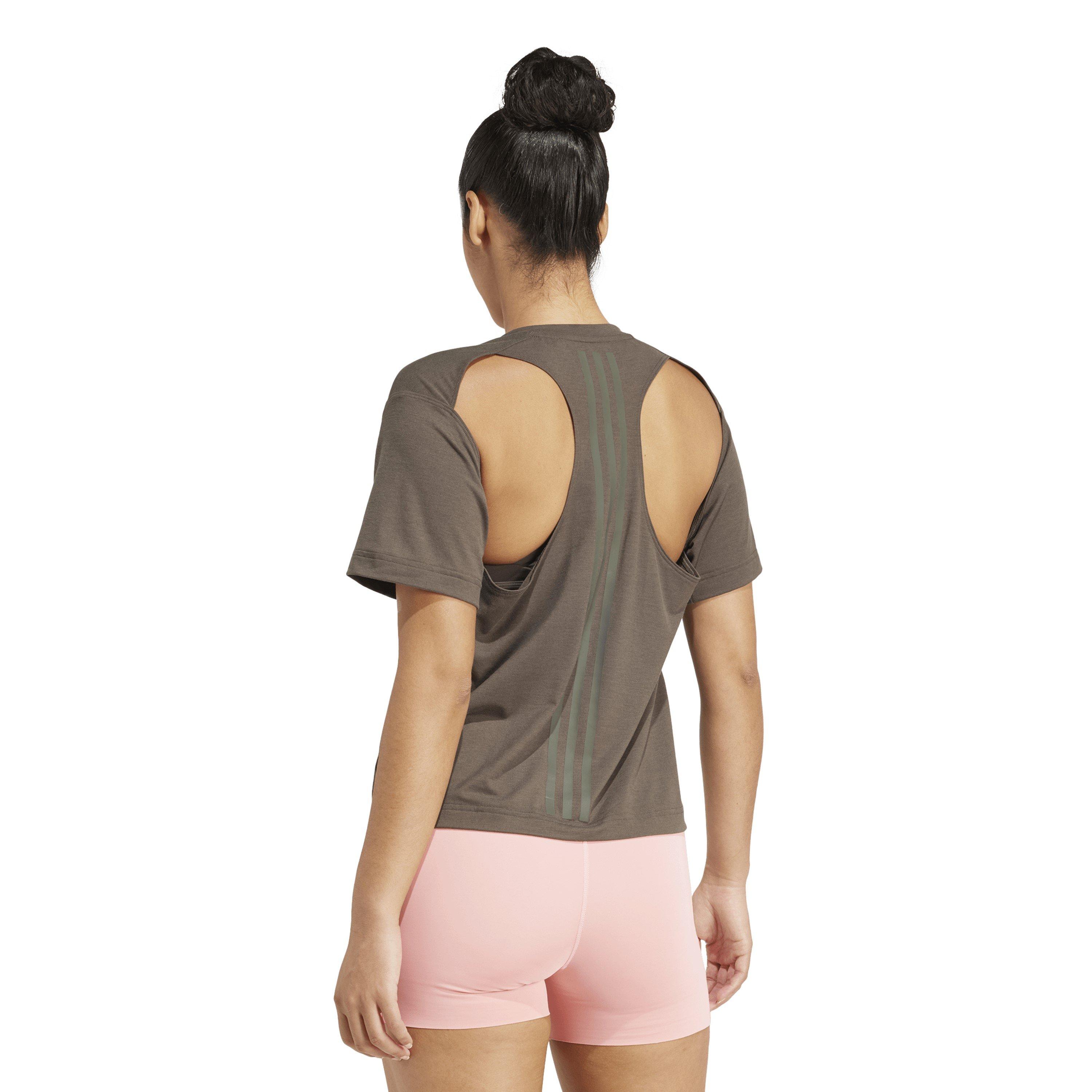 Shadow Olive - adidas - Power 3s Tee T-Shirt Womens - 3