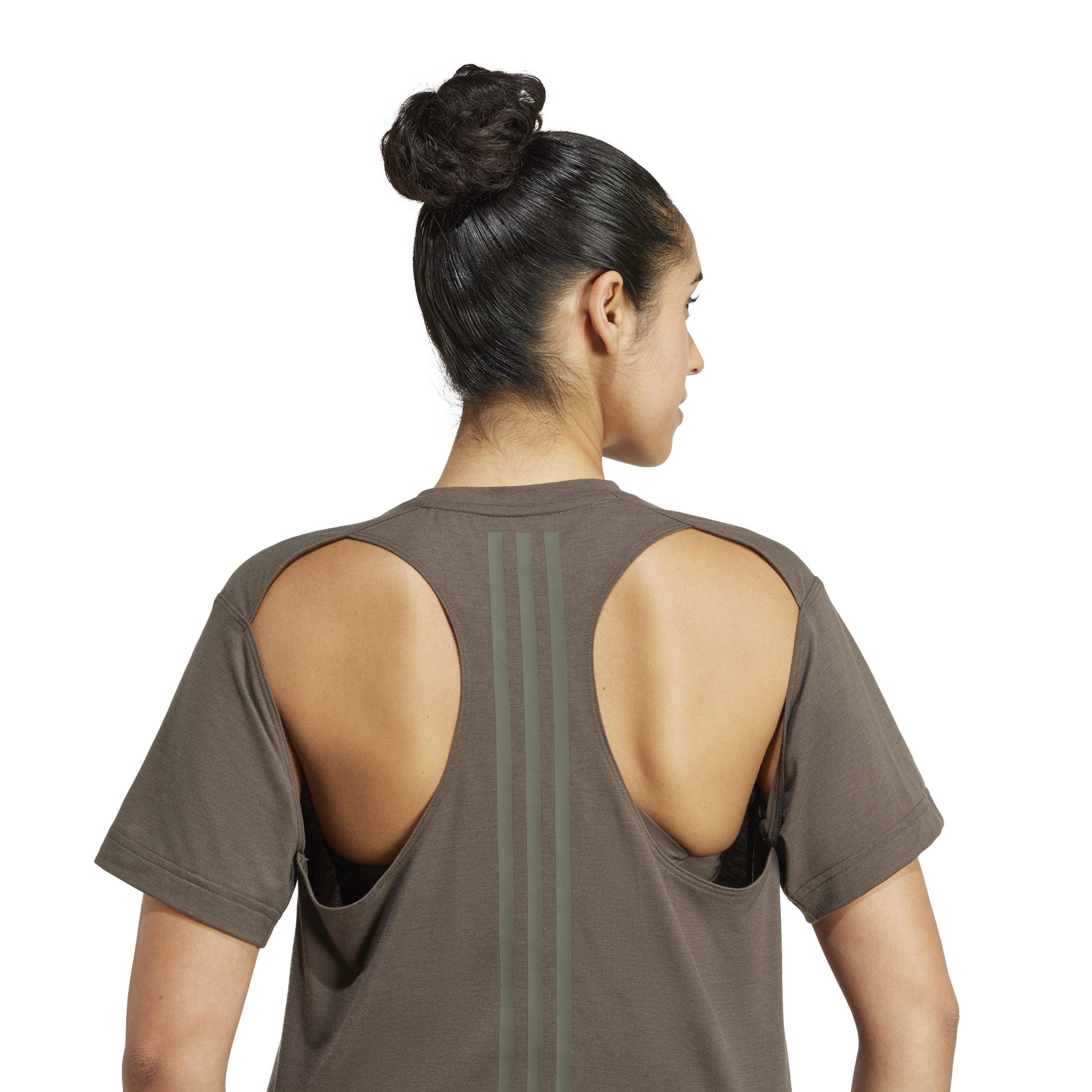 Shadow Olive - adidas - Power 3s Tee T-Shirt Womens - 5