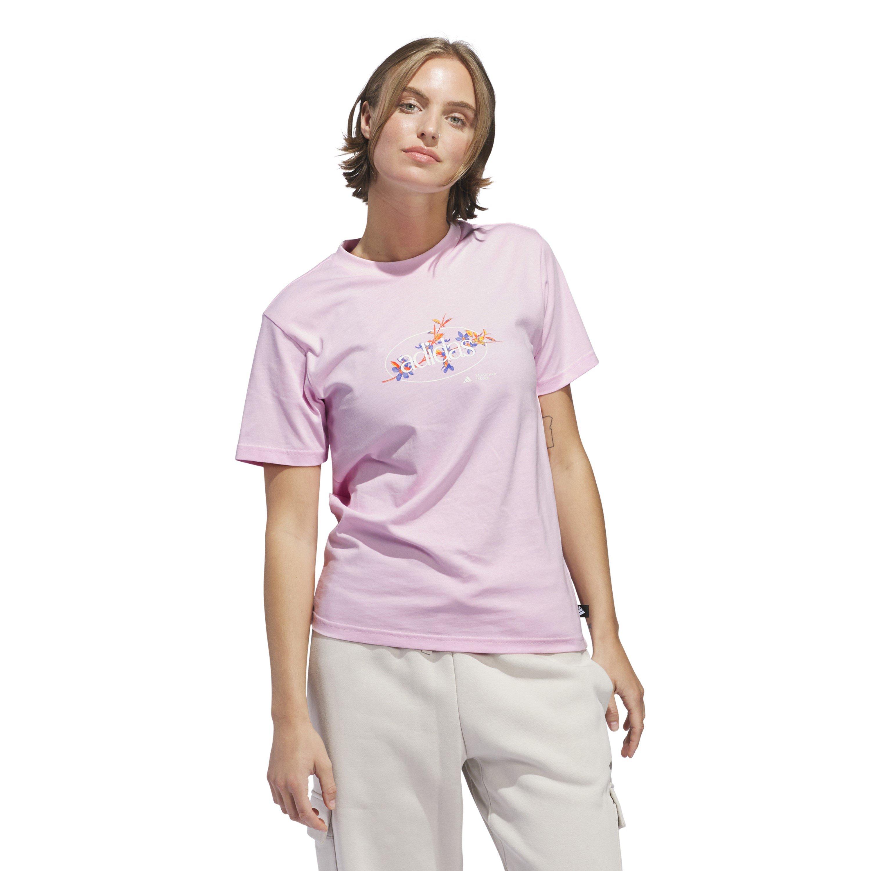 Clear Pink - adidas - Women's Elemental Floral T-Shirt - 2