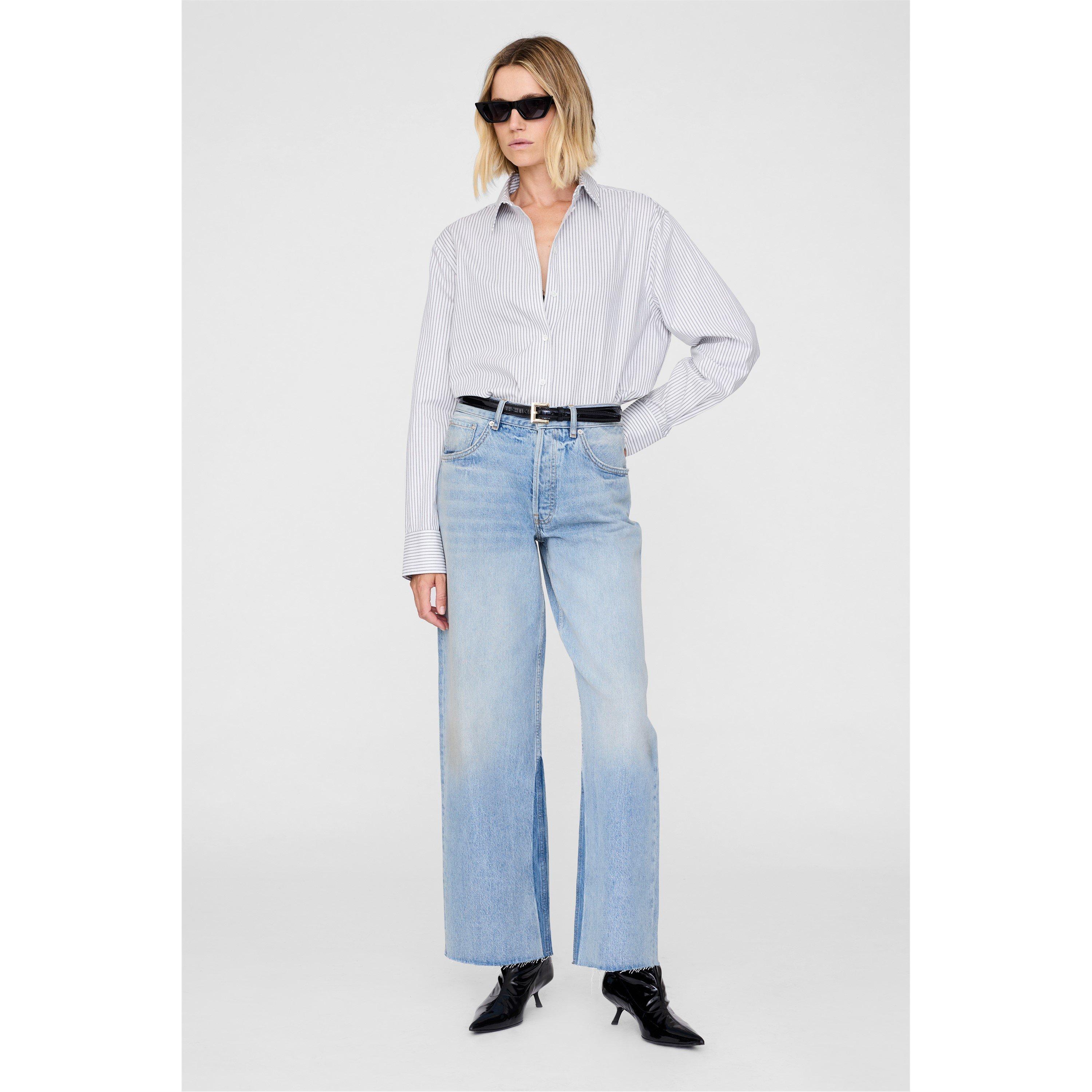 White Navy Str - Anine Bing - Womens Essie Shirt - 2