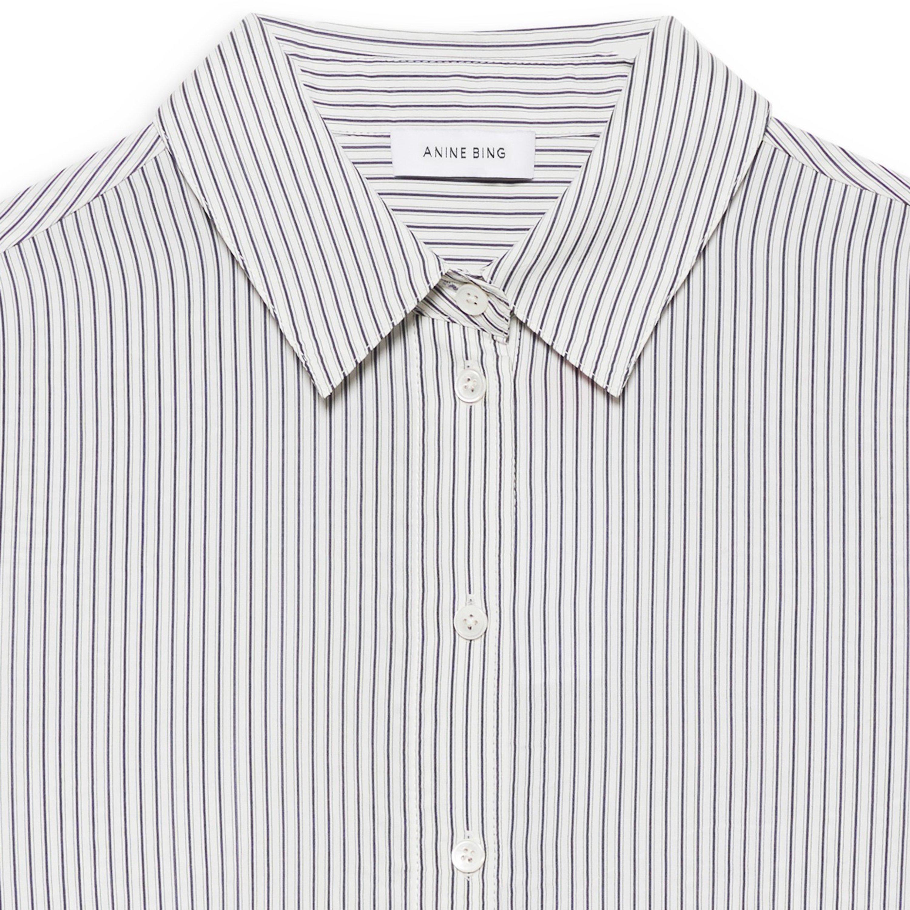 White Navy Str - Anine Bing - Womens Essie Shirt - 4