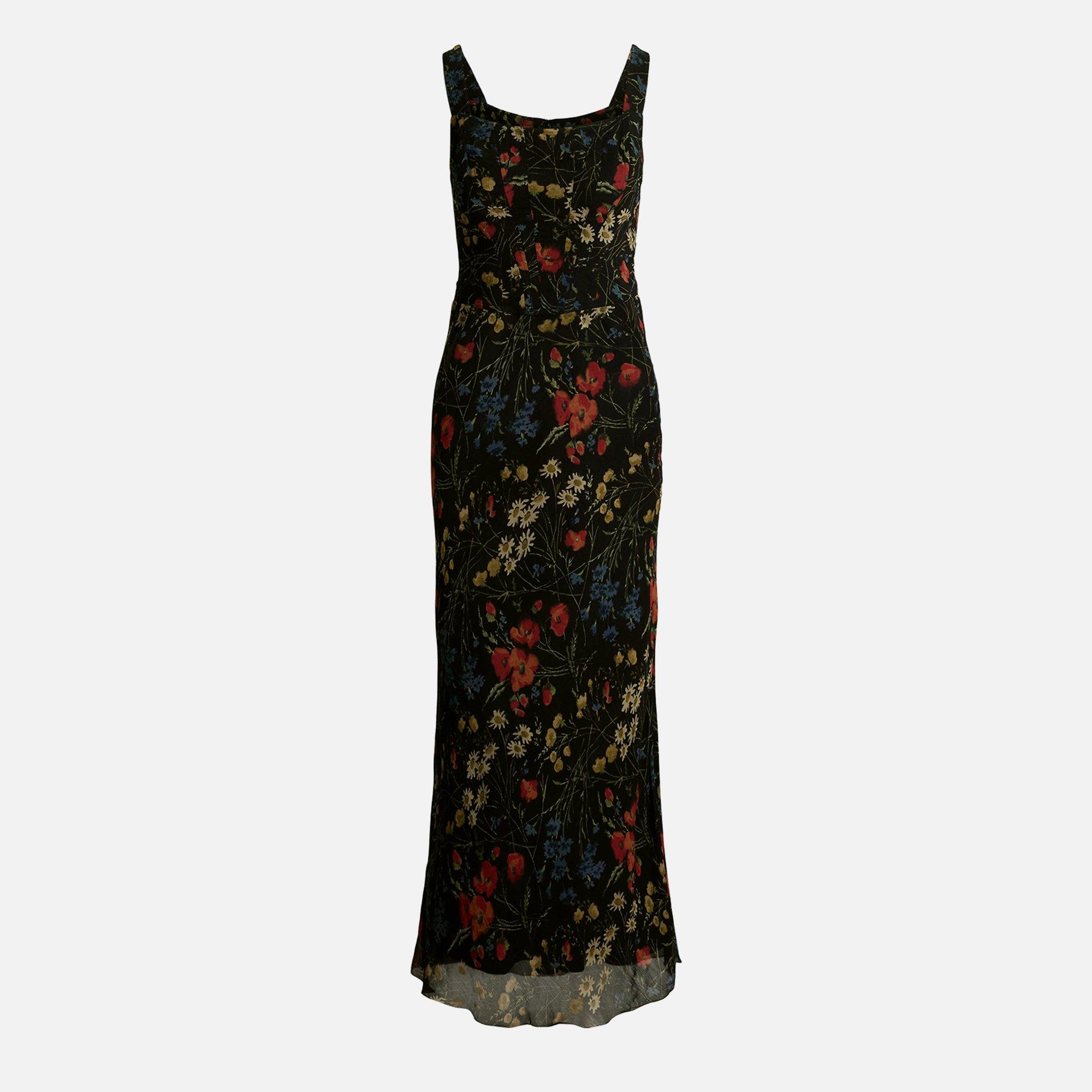 Ralph Lauren Women's Midnight Garden Cocktail Wrap Dress - 8 (XS)
